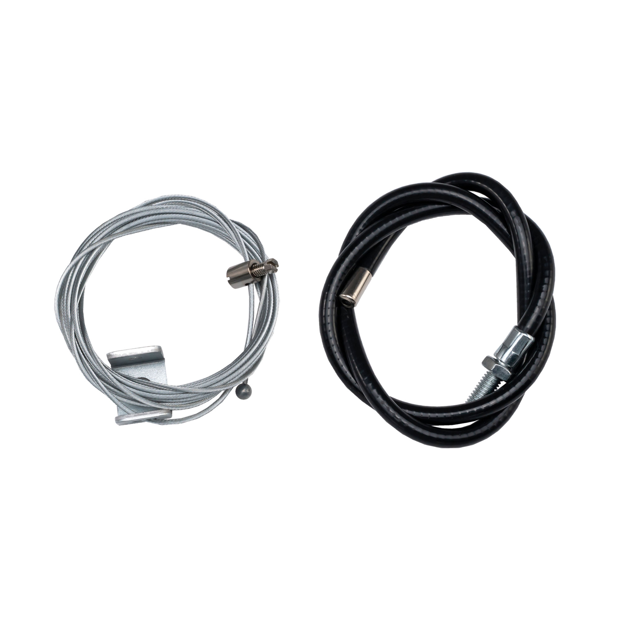 Zwei Kabel für Torgriff-Notentriegelung bei Garagentorantrieb JL/JM, eins mit Befestigungselement