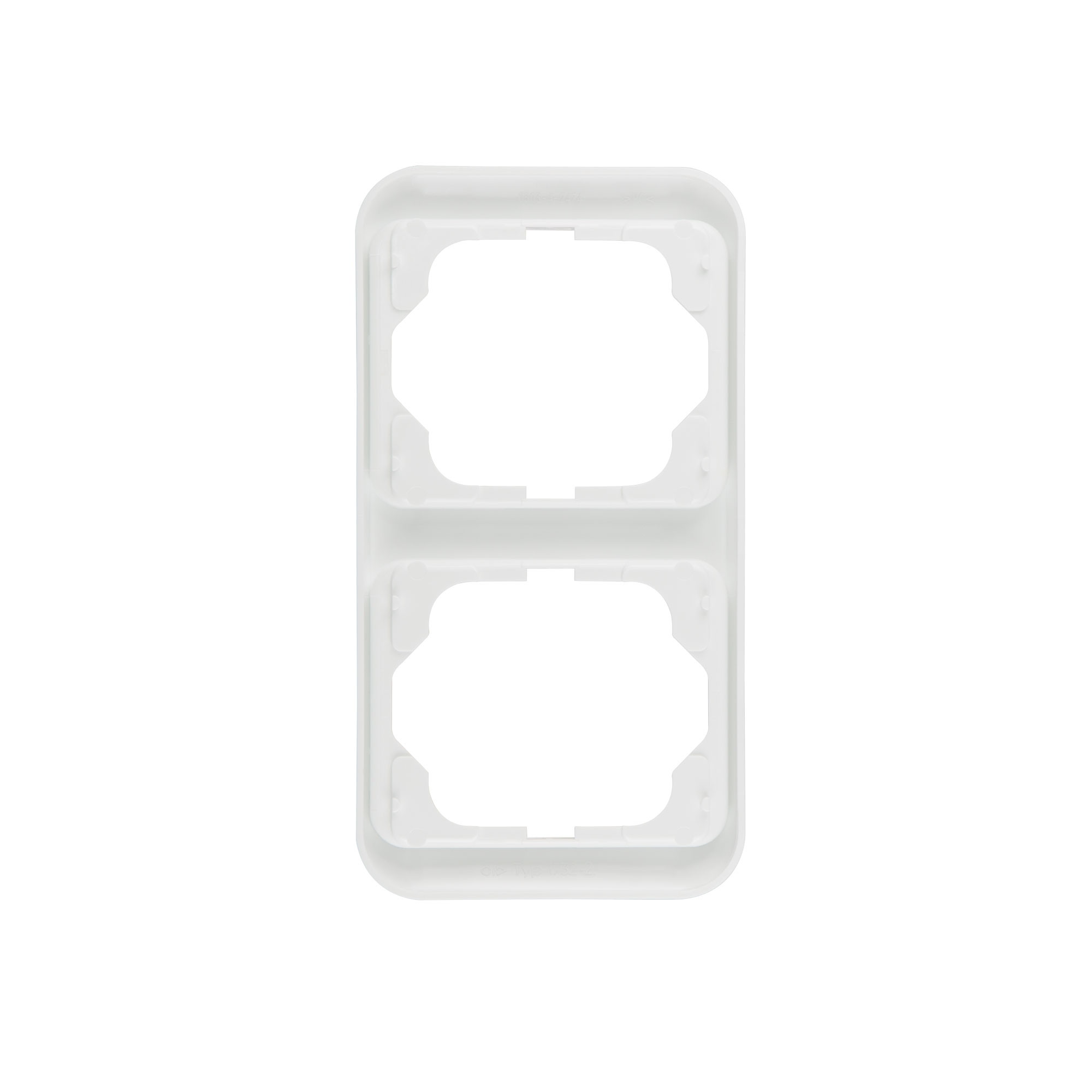 Doppelrahmen für Schalter oder Steckdosen, horizontal ausgerichtet, Alpha Nea System