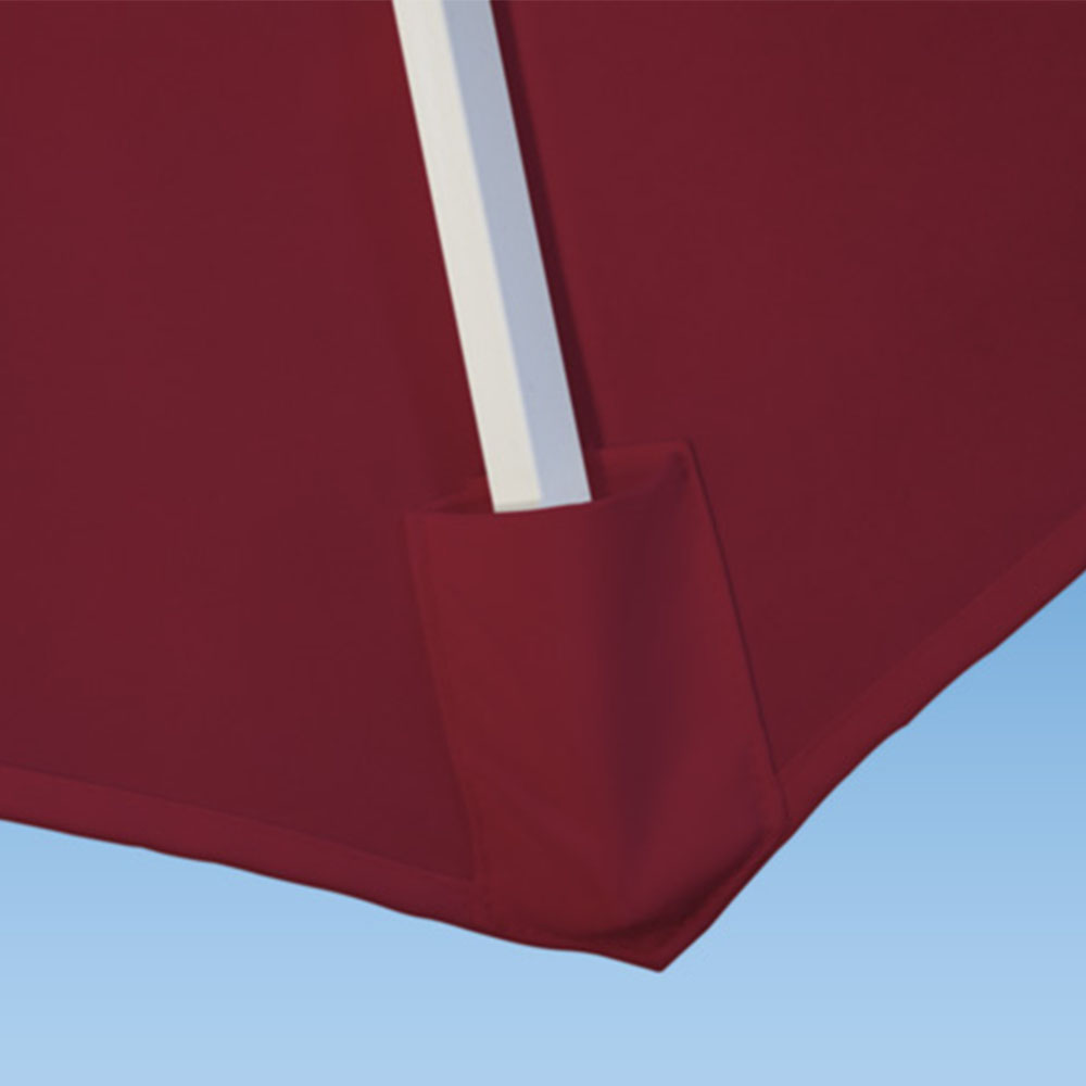 Bespannung für Ampelschirm mit Stange in Halterung, Detailansicht