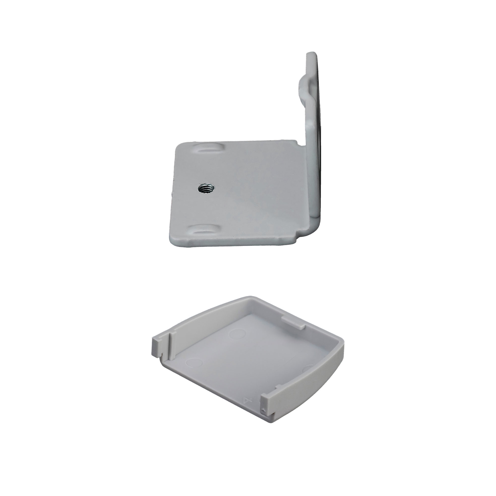 slider_image_019246bf5307733c98accbe9fb4ce4ee Montagewinkel C3 mit Abdeckkappe und Schrauben, zeigt Winkel und Abdeckung separat