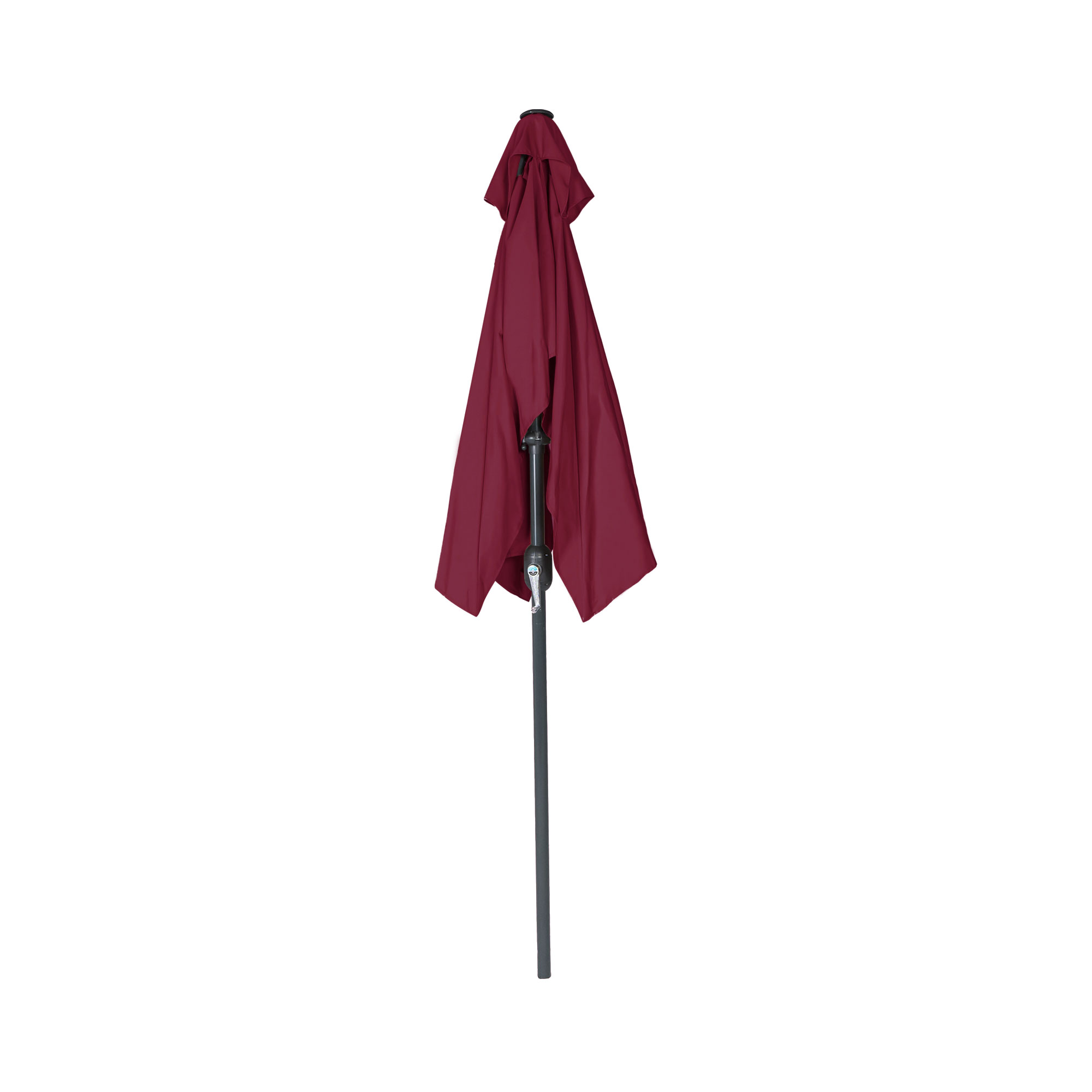 Kleiner knickbarer Sonnenschirm mit geradem Stab und geschlossenem Schirmdach