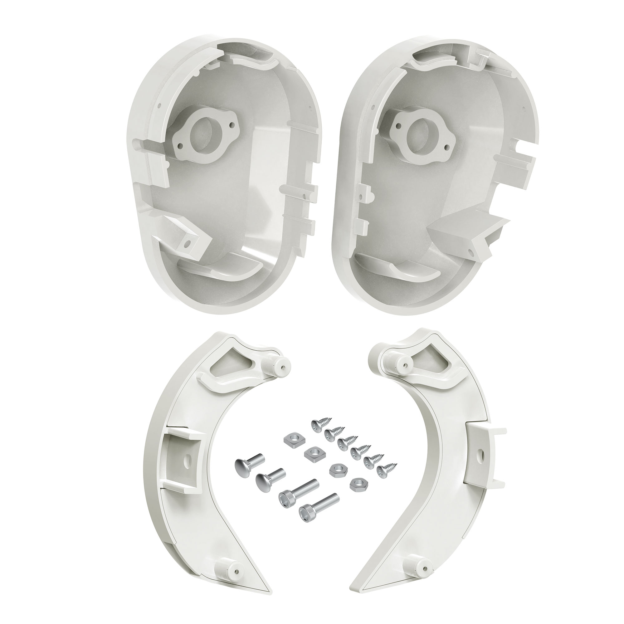 Endkappen und Befestigungsteile für Kassettenmarkise Curve 2000