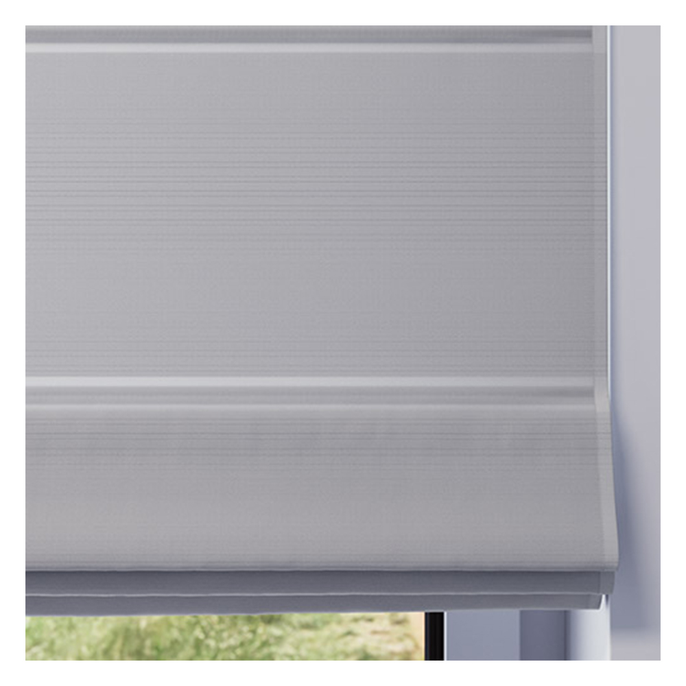 Stoffmuster für Raffrollo nach Maß | 502 grau / verdunkelnd / Roma