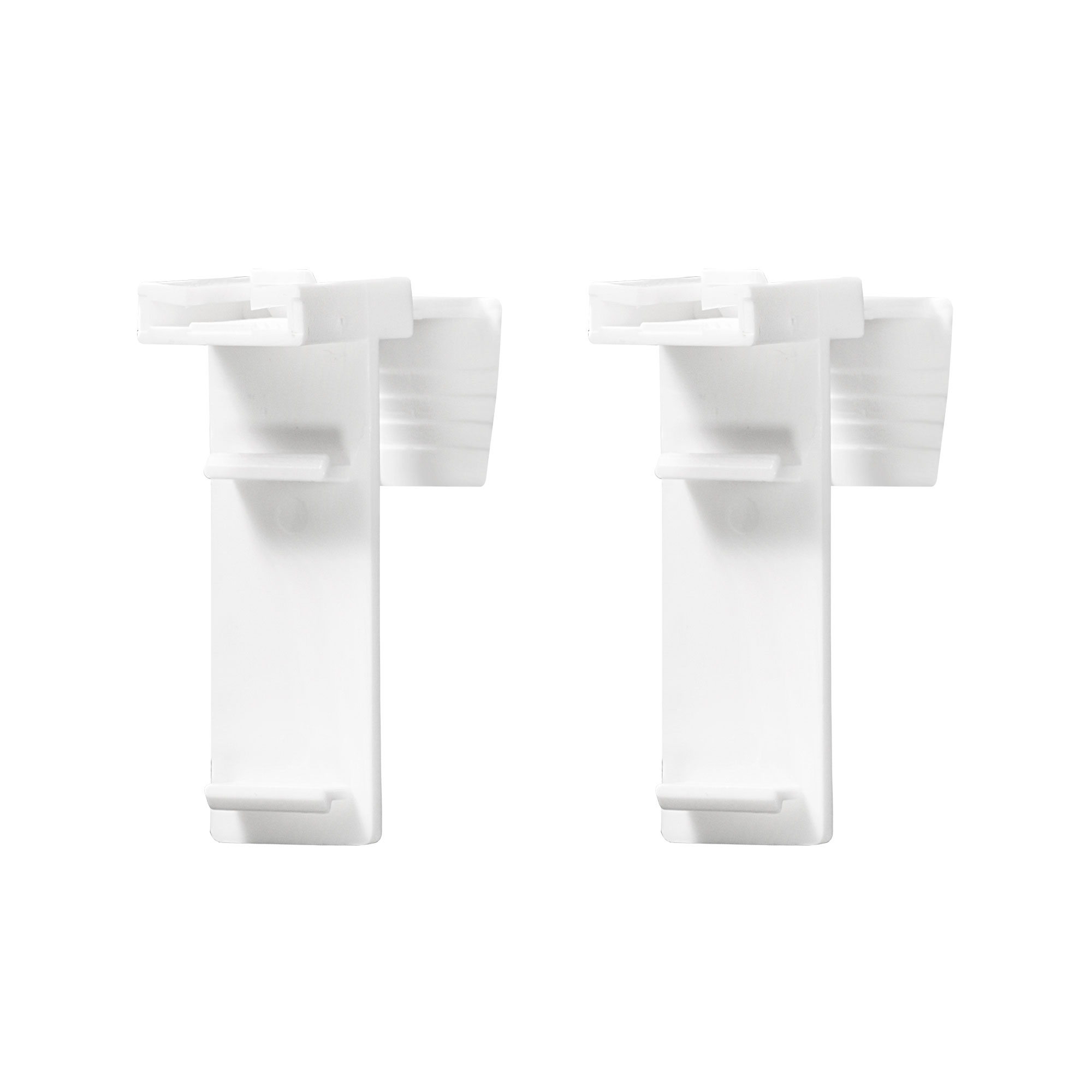 Zwei Klemmhalter für Verdunkelungsrollo, geeignet für Fensterflügel von 5-15mm