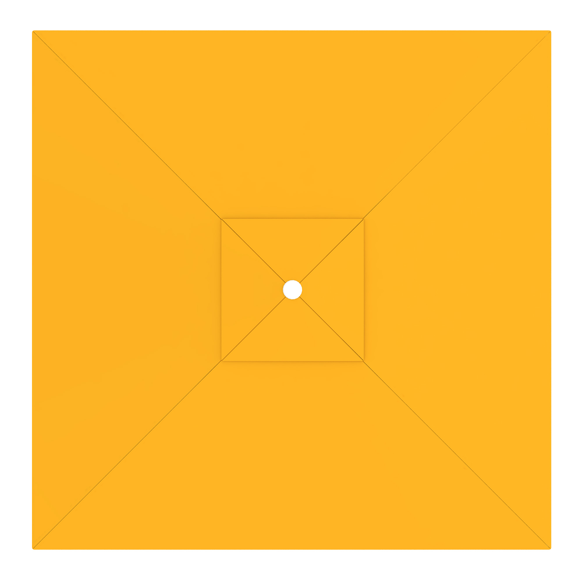 Quadratische Bespannung für Sonnenschirm mit zentraler Öffnung