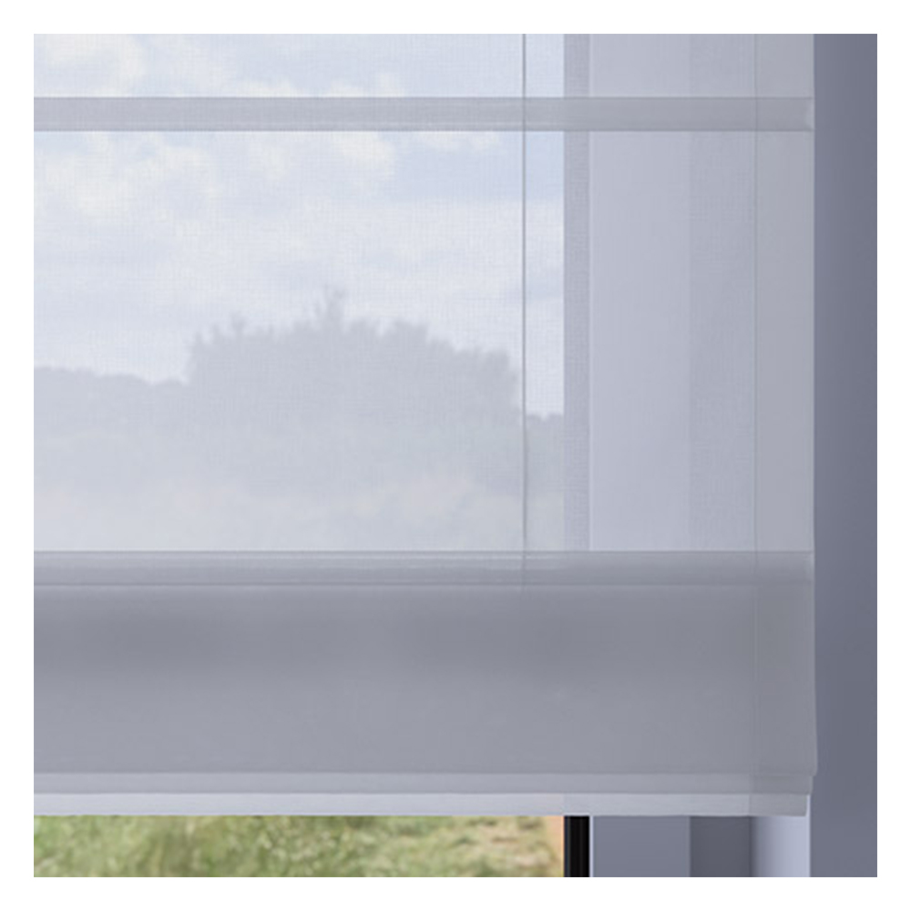 Stoffmuster für Raffrollo nach Maß | 04 grau / transparent / Ardea
