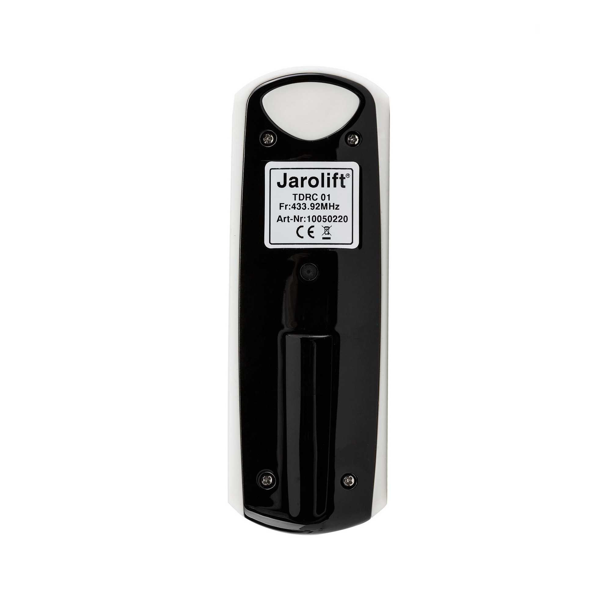 slider_image_01934498835a74169c3367b0df48057e Rückseite eines Funk-Handsenders TDRC mit Etikett und Schrauben