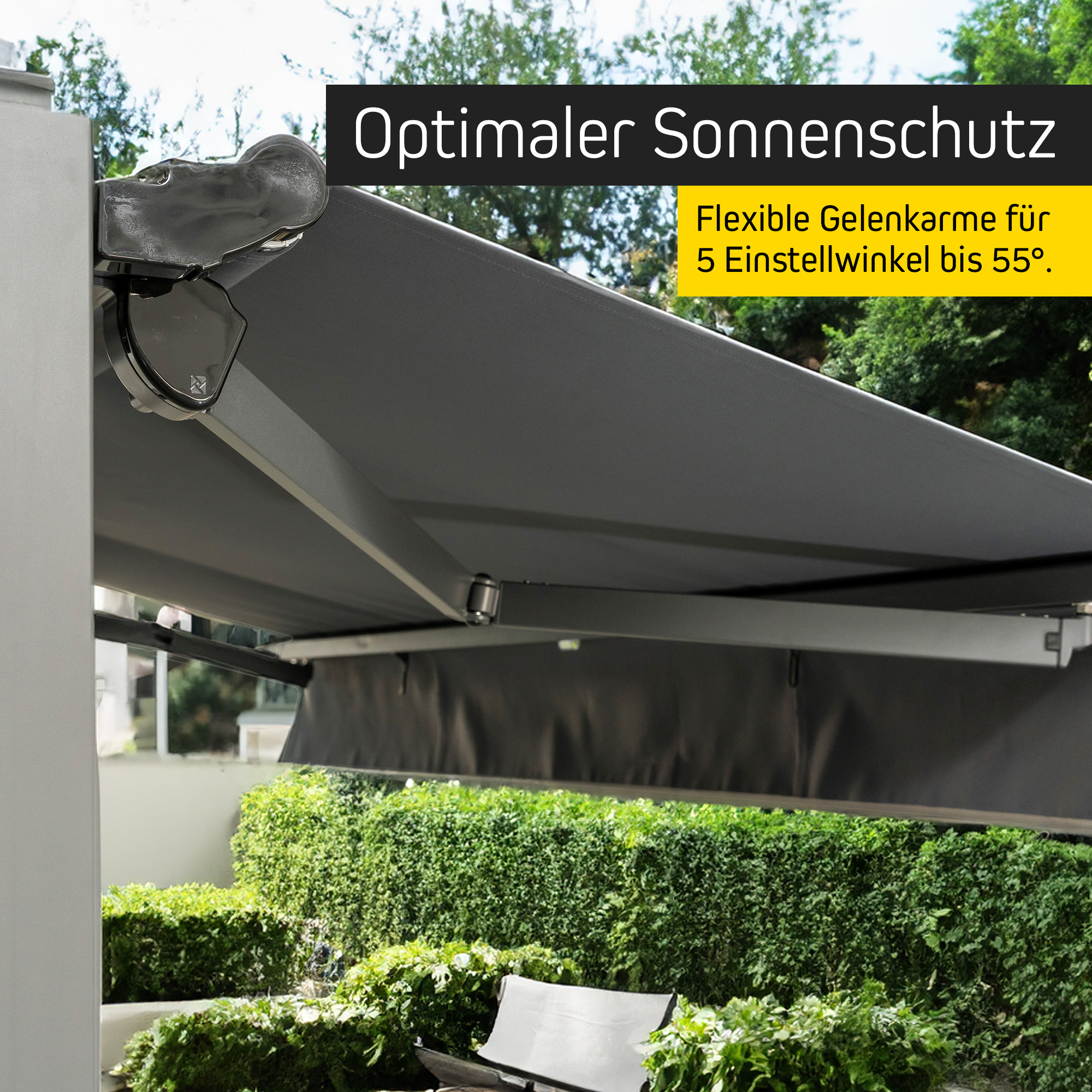 slider_image_0194b78812227a64815b61ee9b5dd3e7 Markise für Pergola mit verstellbaren Gelenkarmen für optimalen Sonnenschutz