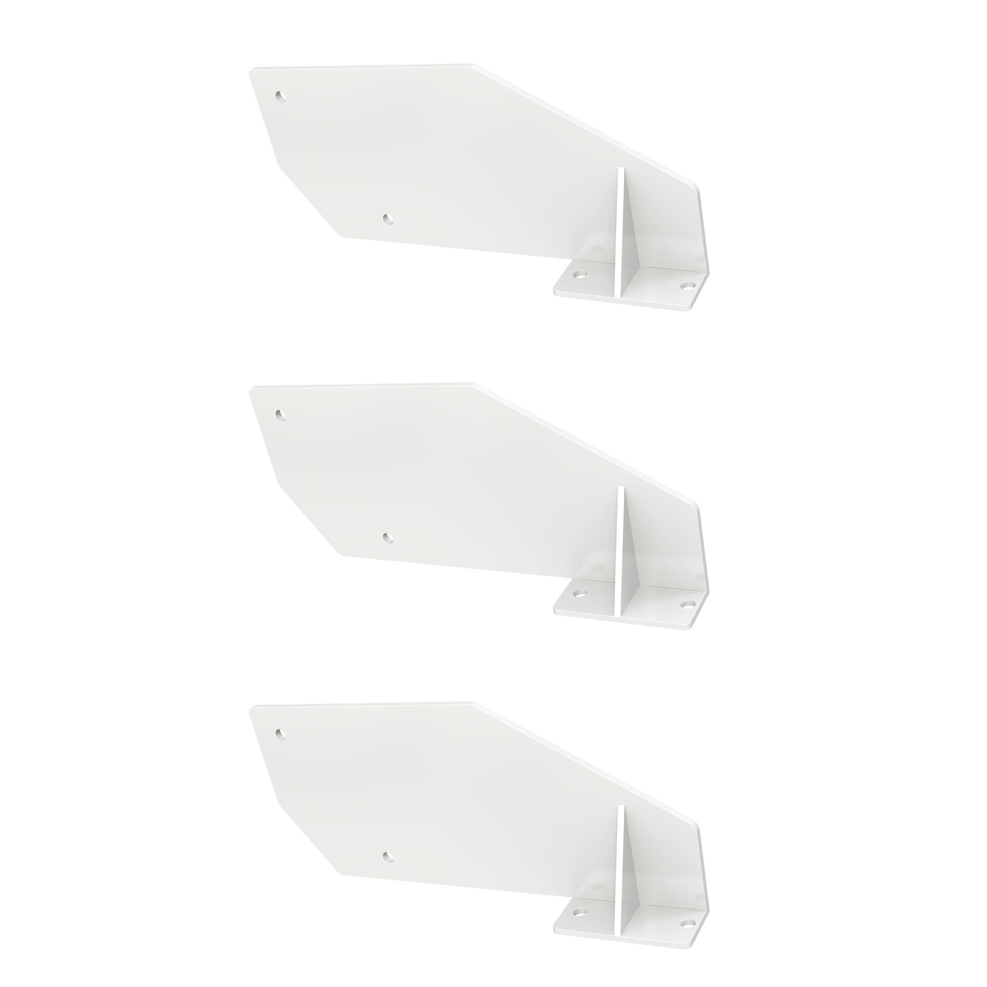 2er-Set Dachsparrenhalterungen für Gelenkarmmarkise Basic 2000, rechteckige Metallplatten