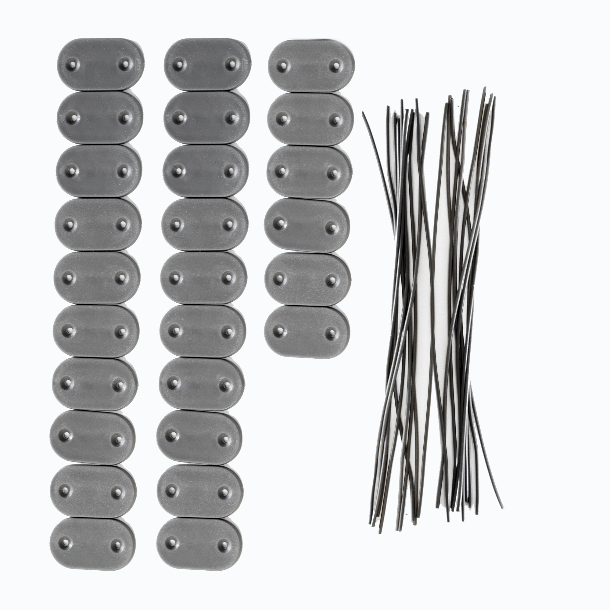 Befestigungskit für Sichtschutzmatten mit Clips und Kabelbindern