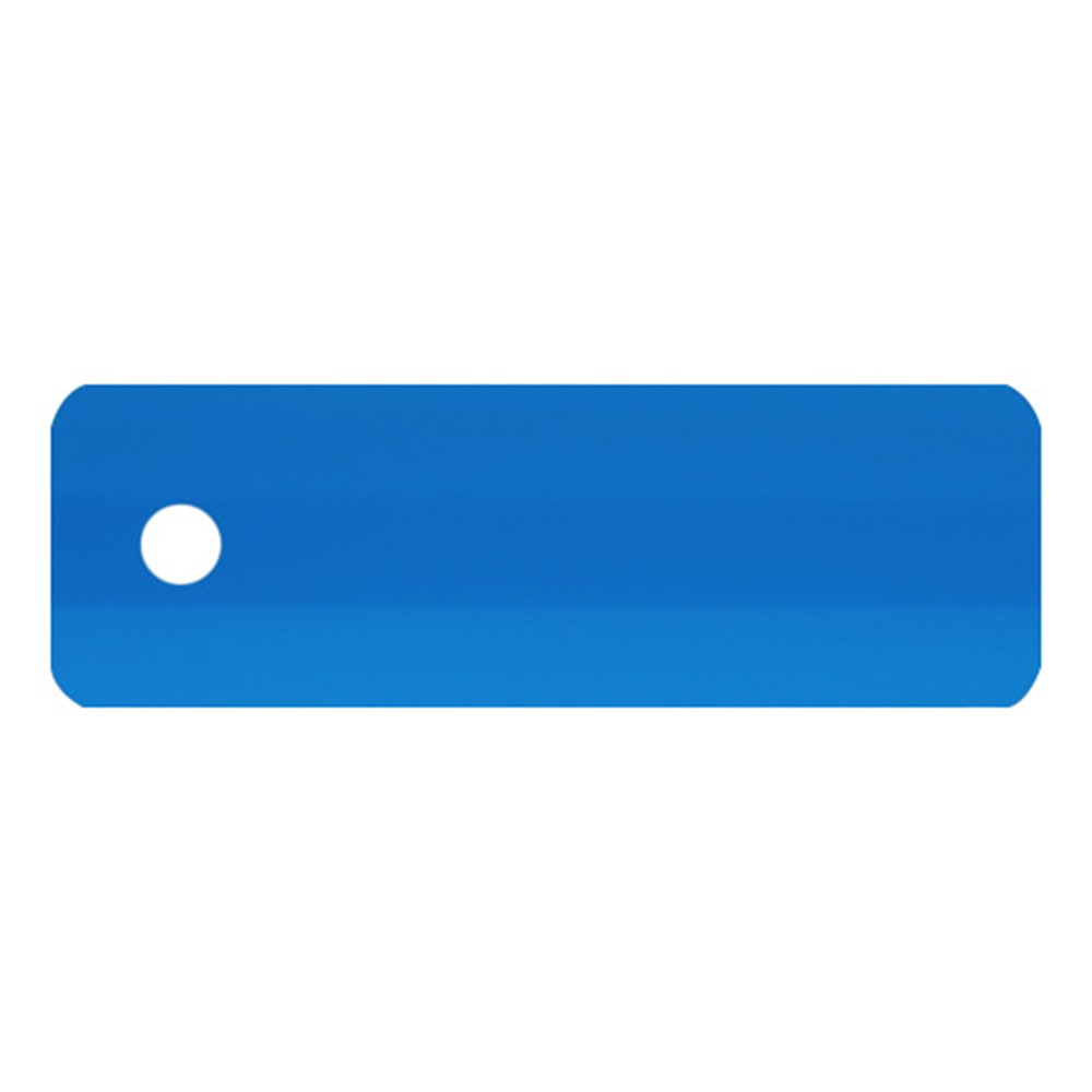 Lamellen-Muster für Aluminium-Jalousie nach Maß | 25 mm / 517 blau / matt Muster für Aluminium-Jalousie mit Loch zur Befestigung