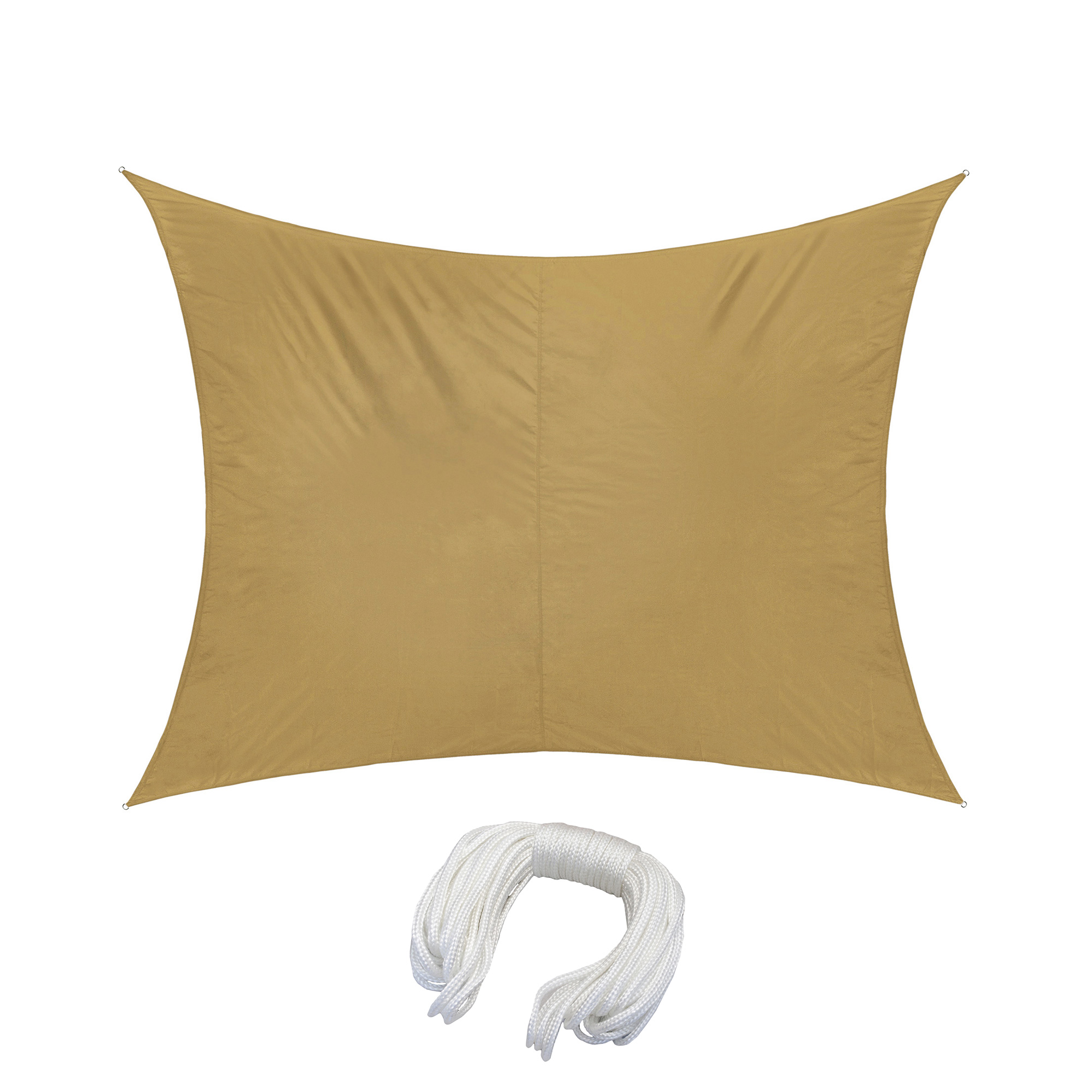 Dreieckiges Sonnensegel aus Polyester mit Seil, wasserabweisend