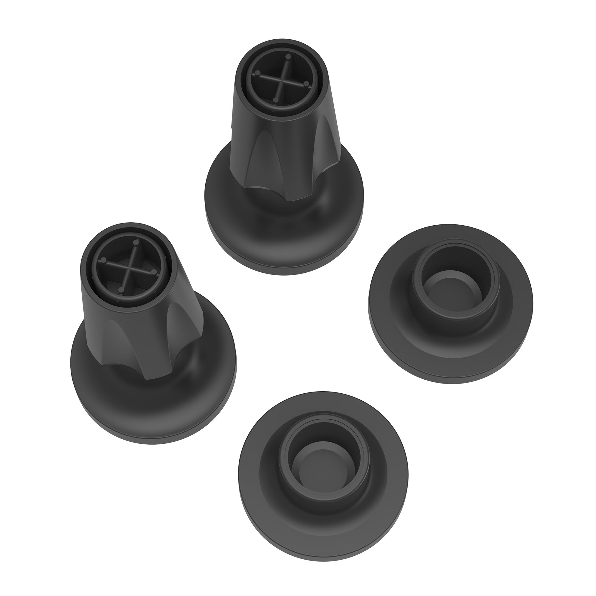 Ersatzteilset für Klemm- und Balkonmarkise JAM 2000 mit vier runden Kunststoffteilen