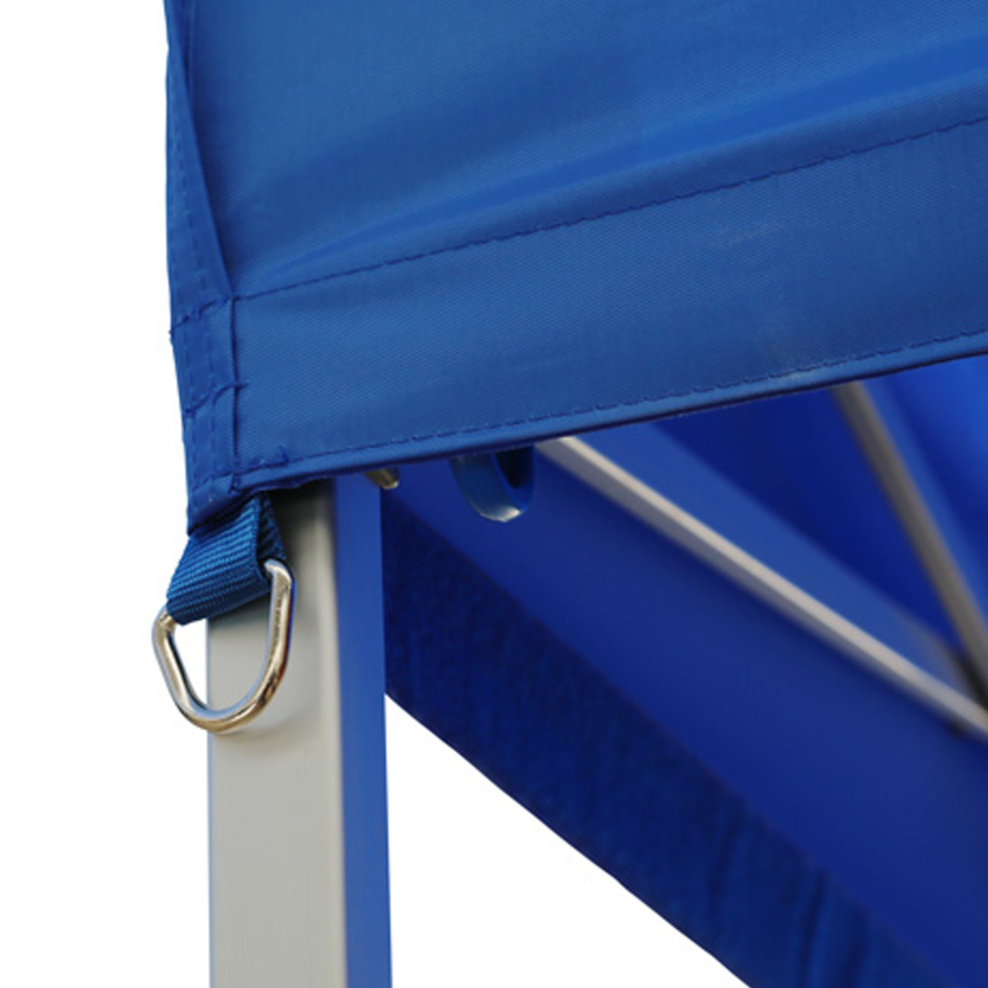 slider_image_01910d9ec4af7aadabee66436f202d96 Nahaufnahme eines Faltpavillon-Dachs mit Metallring und Befestigungselementen