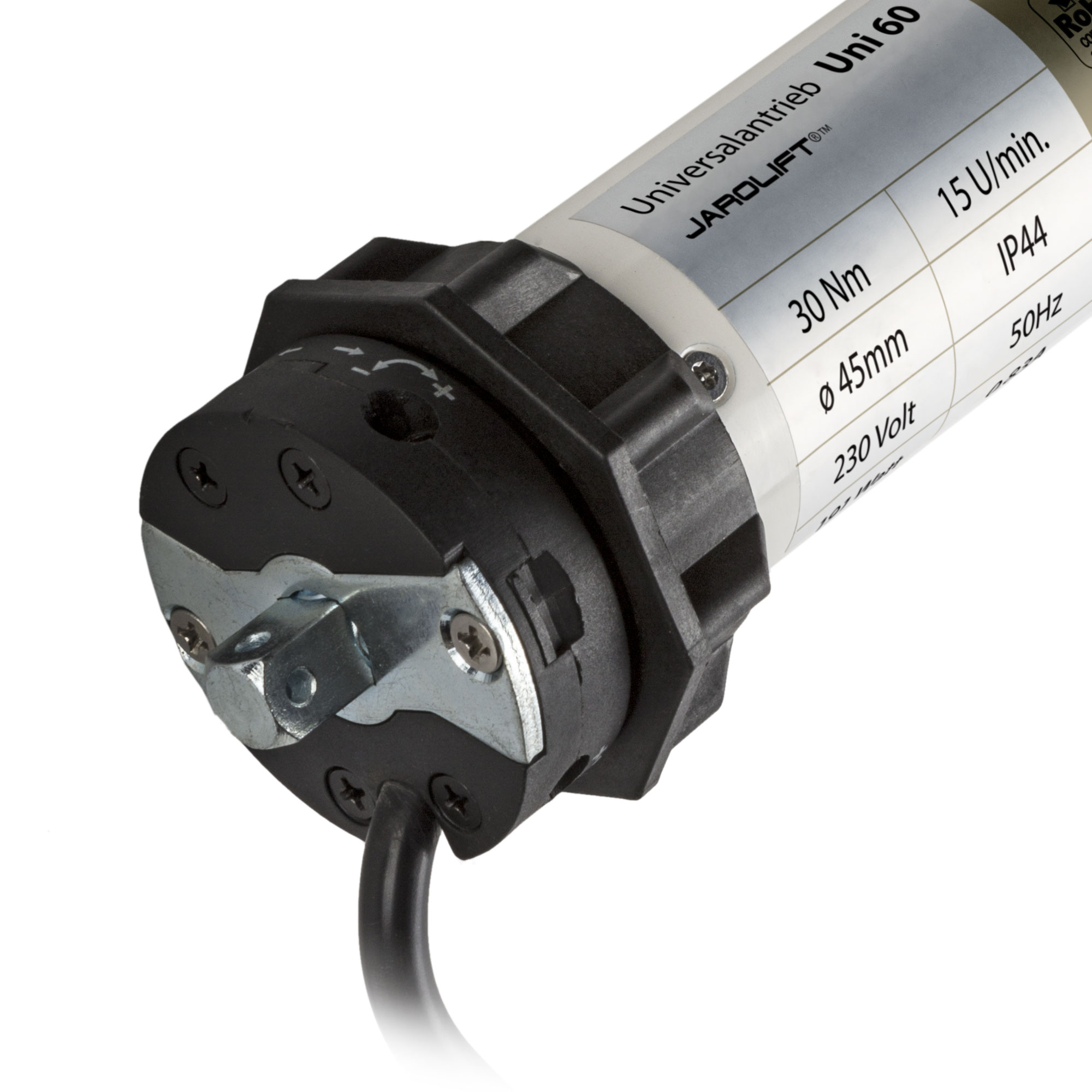 Rollladenmotor Universal mit Kabel und Befestigungsplatte, geeignet für Jalousien und Rollläden