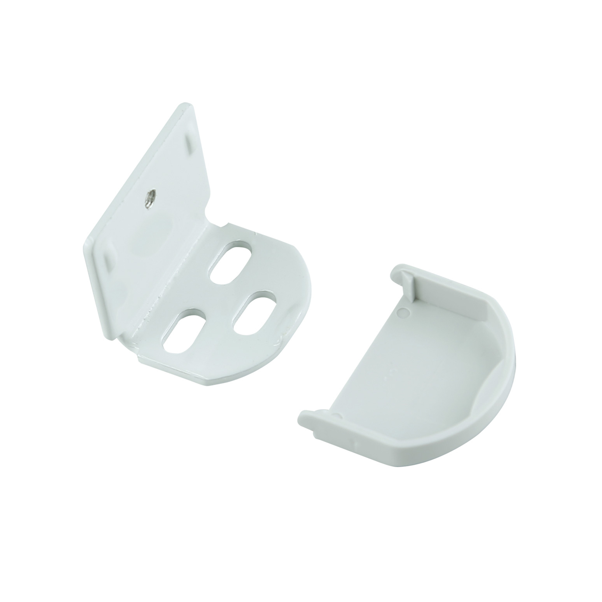 slider_image_ Montagewinkel mit Abdeckkappe und Schrauben für Befestigungszwecke