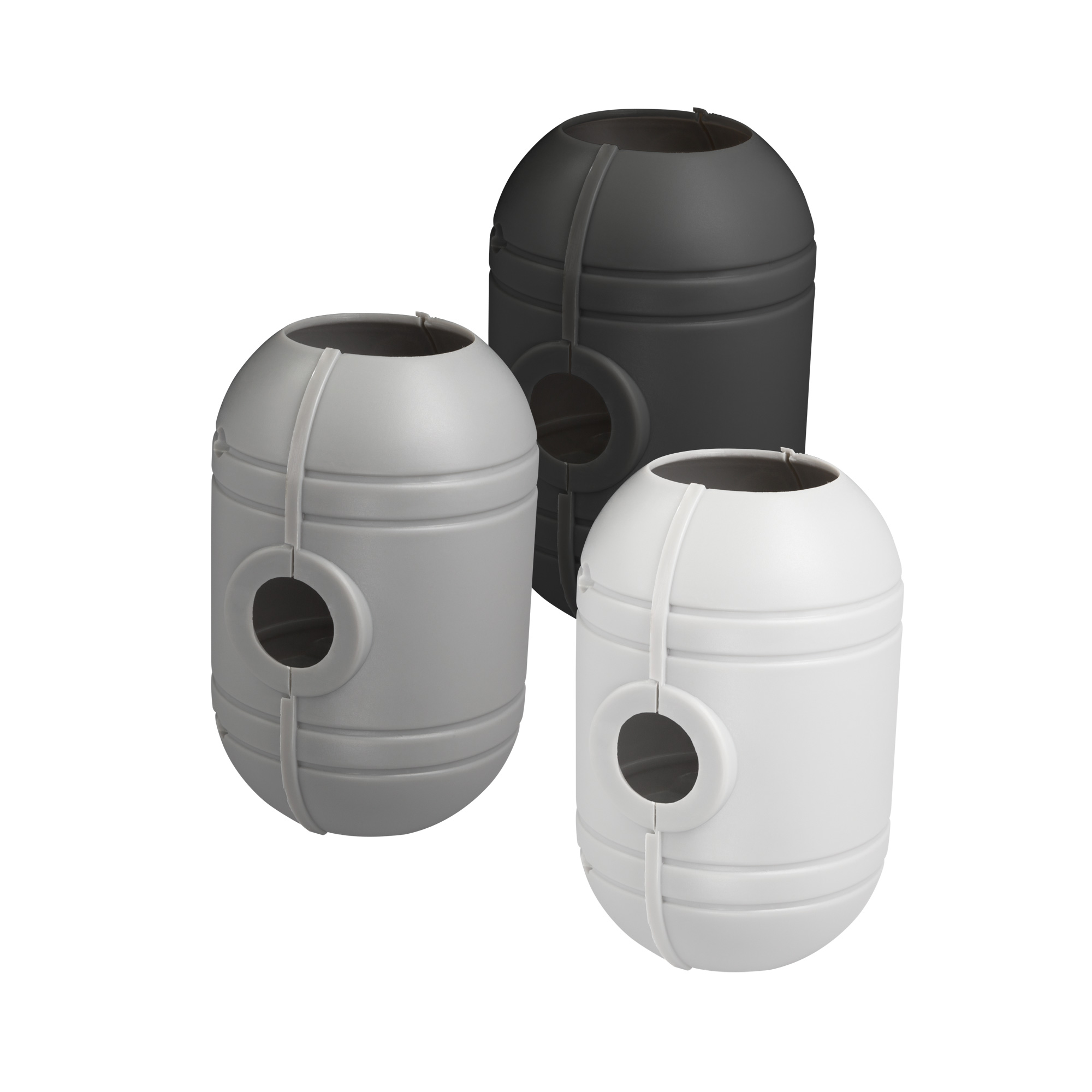 Kurbelgehäuse für Sonnenschirm, zylindrische Form mit Öffnung und Rillenstruktur