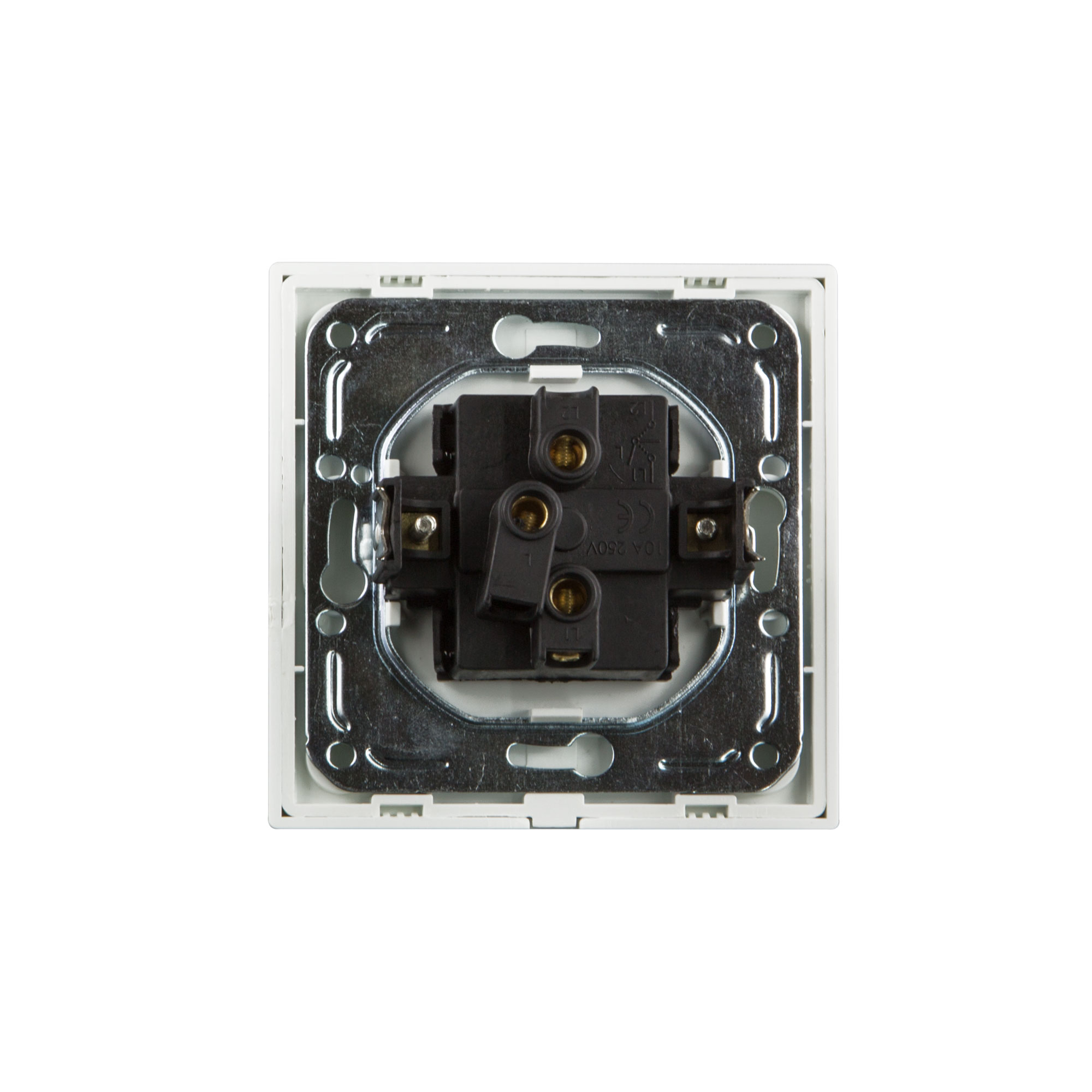 slider_image_6e269221eb964d7f9aabe1fc64ef58b6 Design Schalter Taster Typ 2 mit Außenrahmen, quadratische Form, zentrale Befestigungselemente