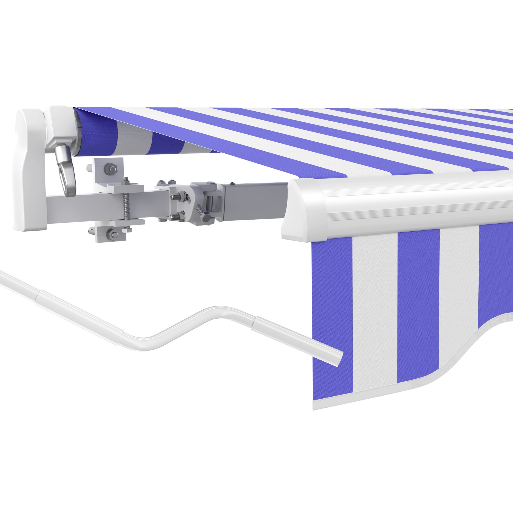 slider_image_01928fc06700799f80e424e4fe0e0e81 Markise mit mechanischem Auszug und gestreiftem Tuch, geeignet für Außenbereiche