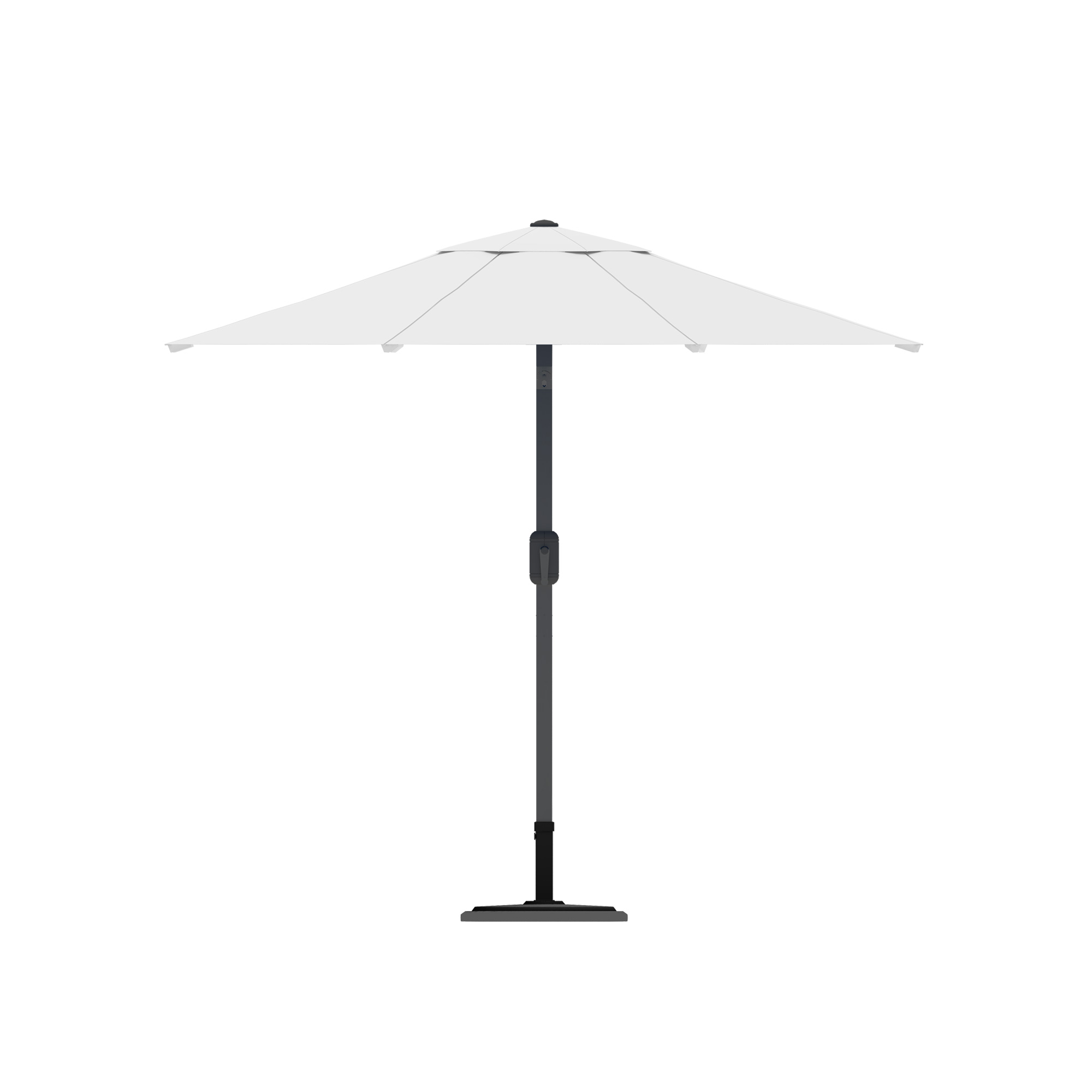 slider_image_0411cbf0891c4926a6d3905de5378c86 Moderner Sonnenschirm mit zentralem Mast und Kurbelmechanismus