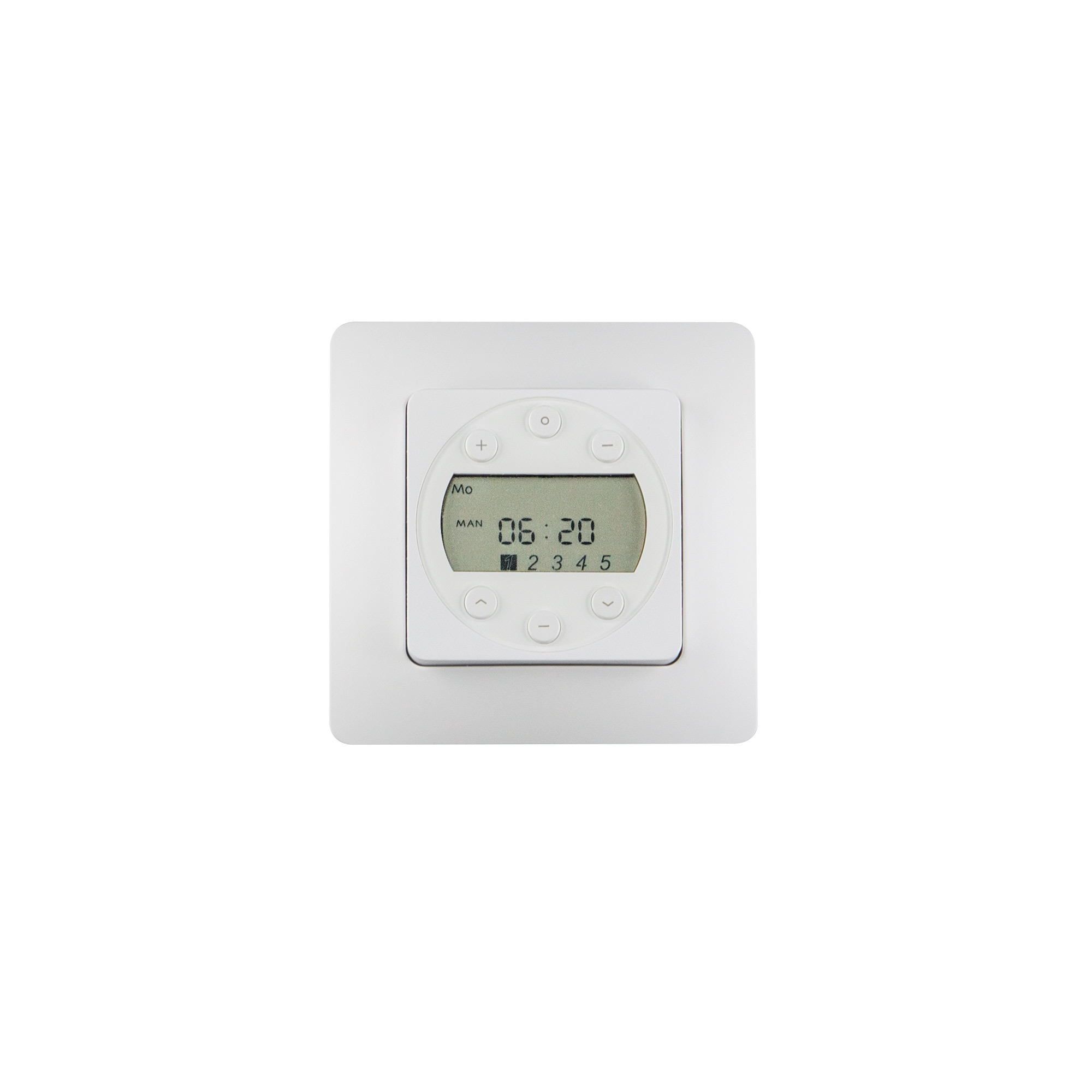 Zwei Funkwandsender mit Tasten und Display zur Steuerung von Funktionen