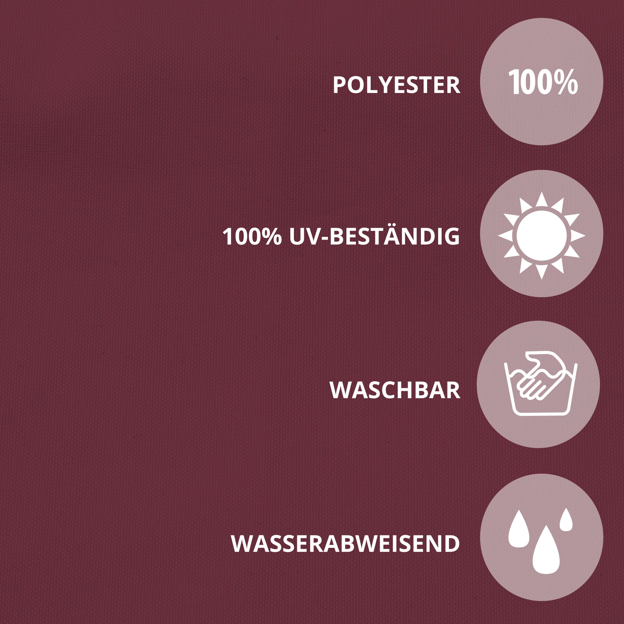 Balkonbespannung aus Polyester, UV-beständig, waschbar, wasserabweisend