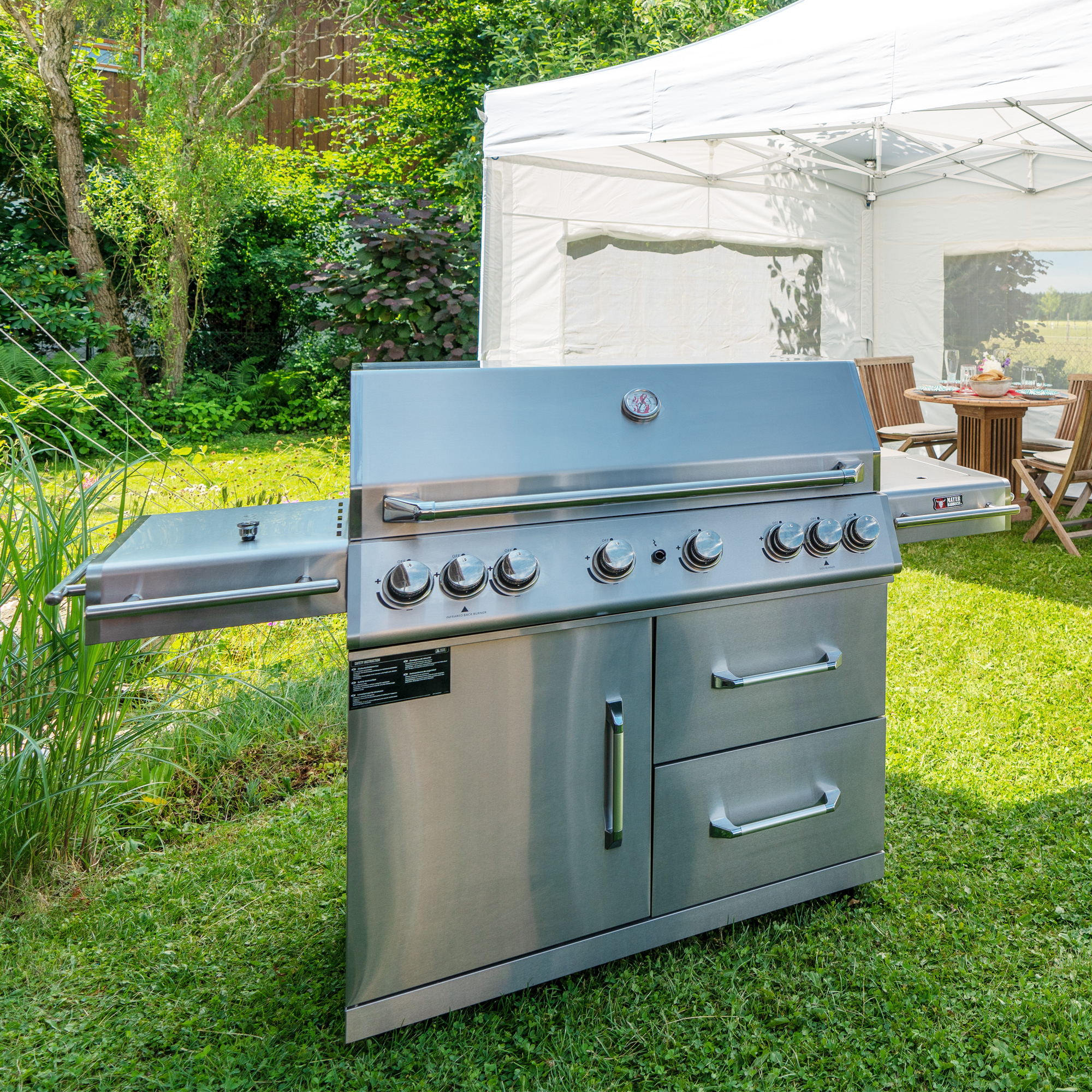 ZUNDA Gasgrill MGG-362 Master mit Backburner