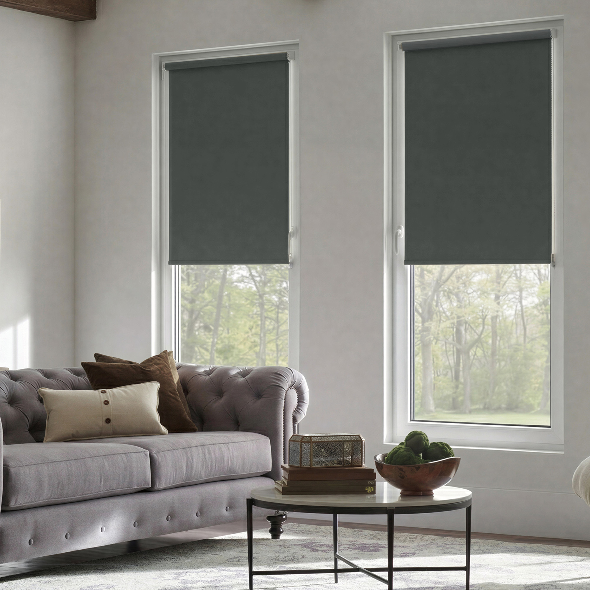 Klemmfix Tenebra Verdunkelungsrollo | 120 x 160 cm, grau