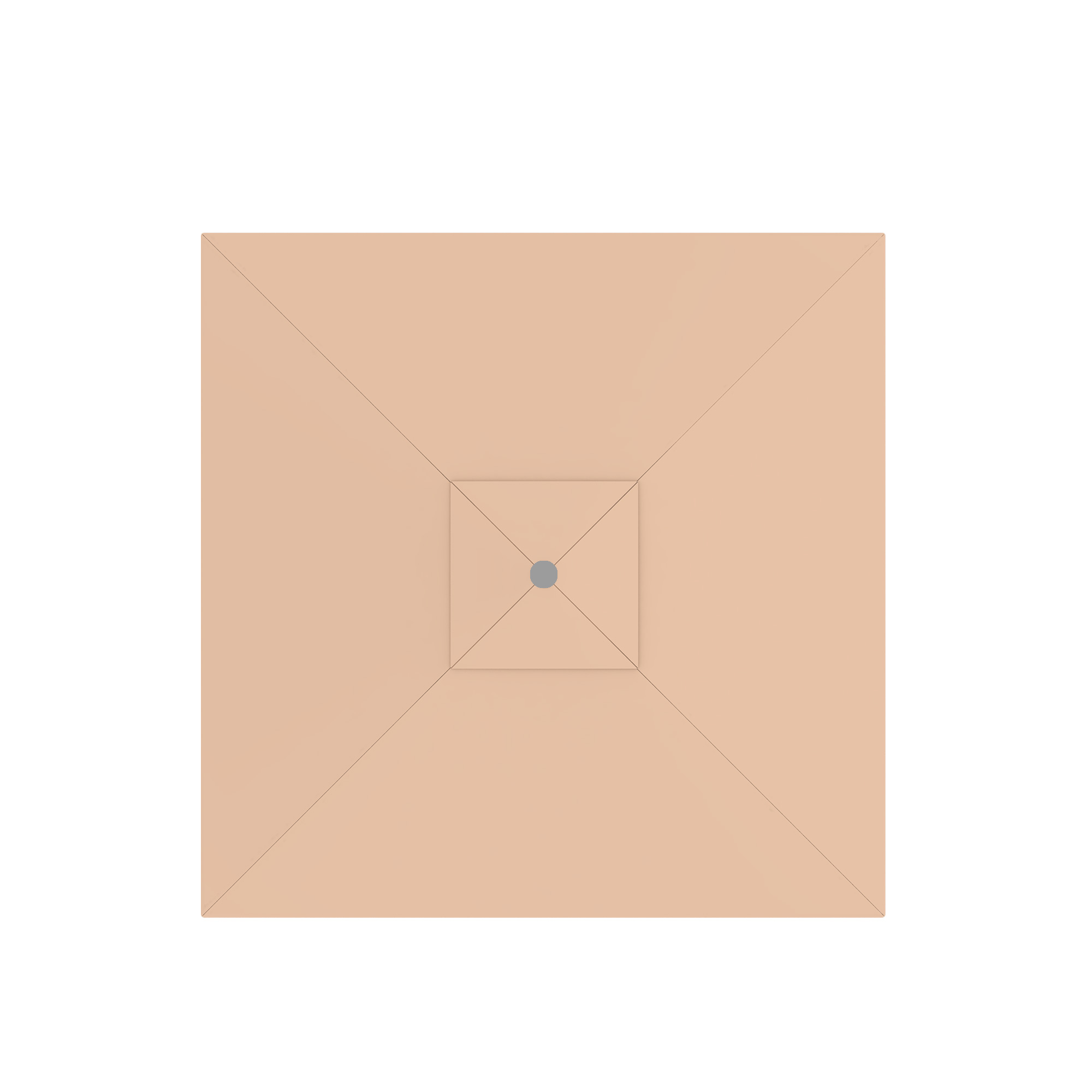 slider_image_d366a164594f49498a257cb6a437a811 Quadratischer Sonnenschirm von oben, symmetrisches Design mit zentralem Punkt