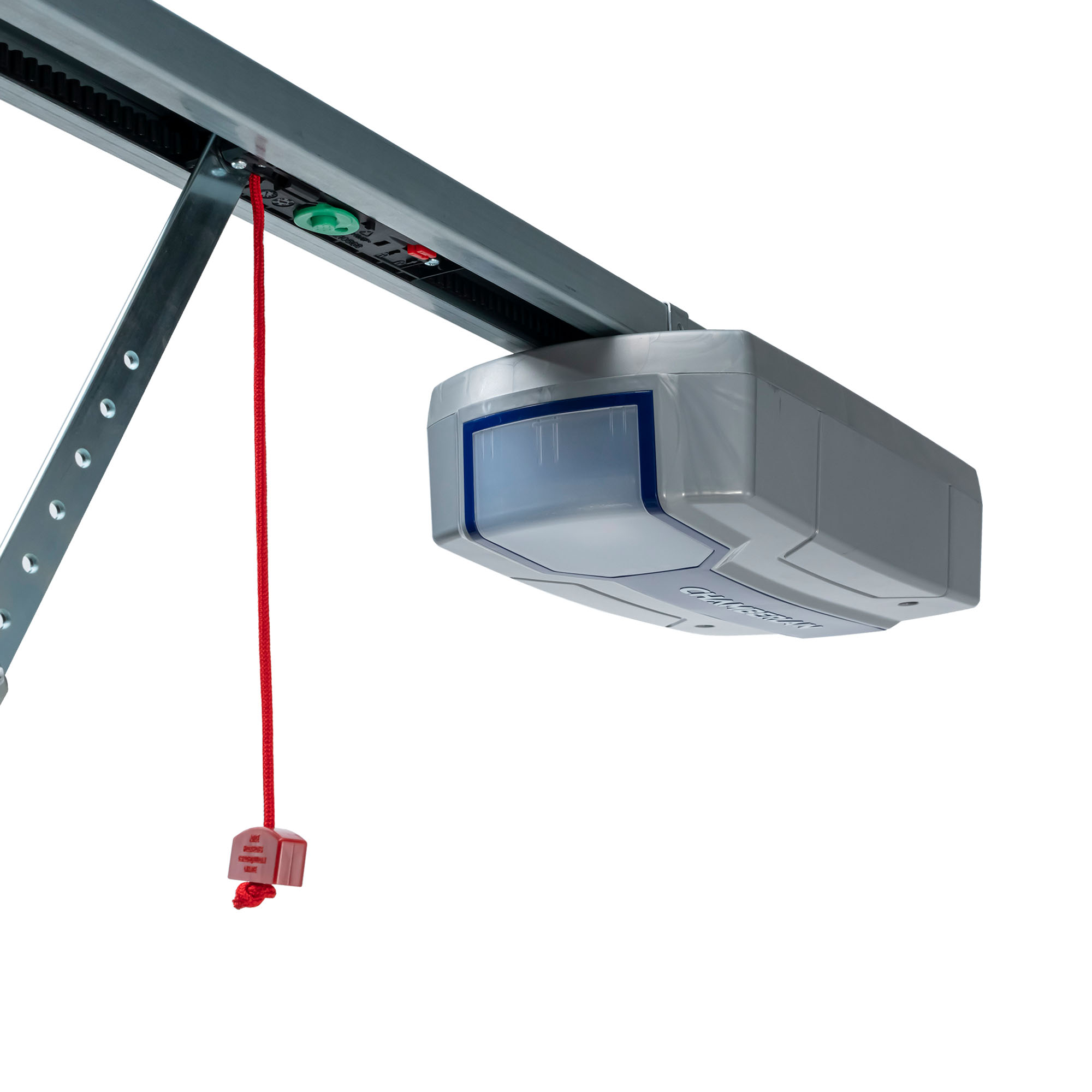 slider_image_0192bdb2fed8710dae931a41219a1462 Garagentorantrieb mit Schiene und Notentriegelungskabel, Modell ML