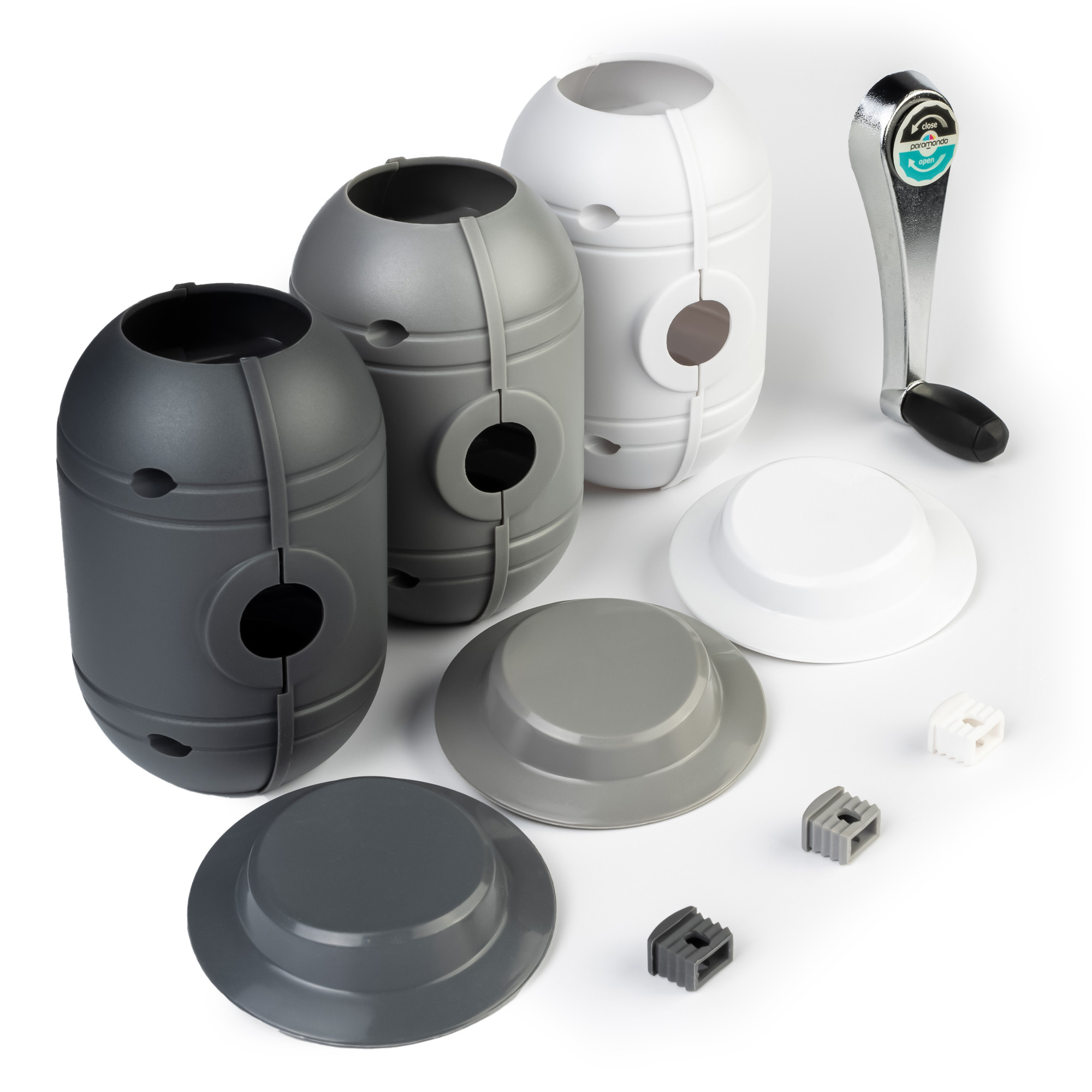 Ersatzteil-Set für Sonnenschirm mit Gehäusen, Abdeckungen, Klemmen und Hebel