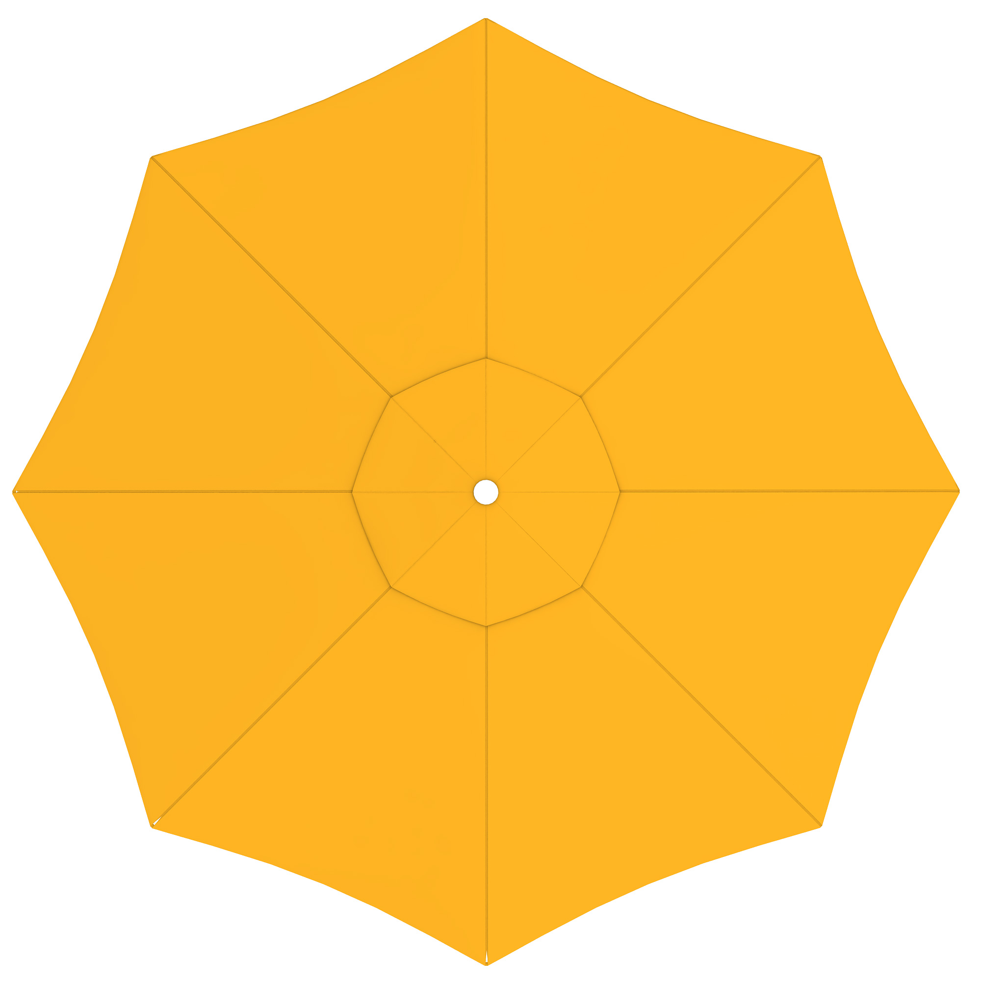 Quadratische Bespannung für Sonnenschirm mit zentraler Öffnung