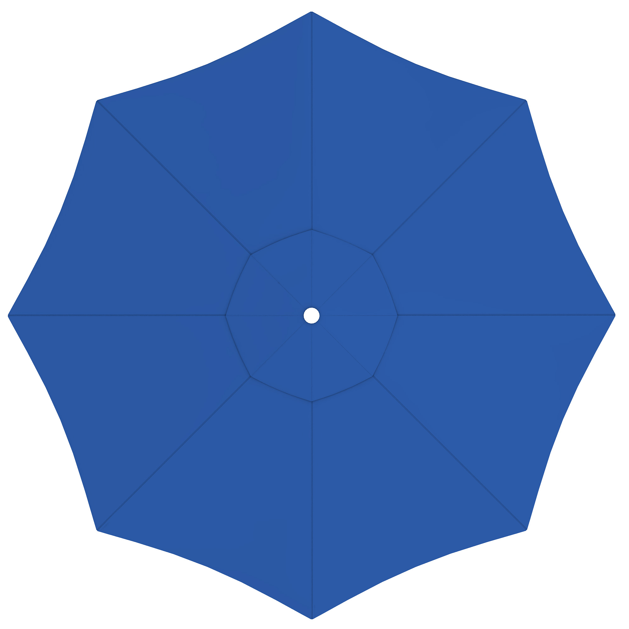 Quadratische Bespannung für Sonnenschirm mit zentraler Öffnung