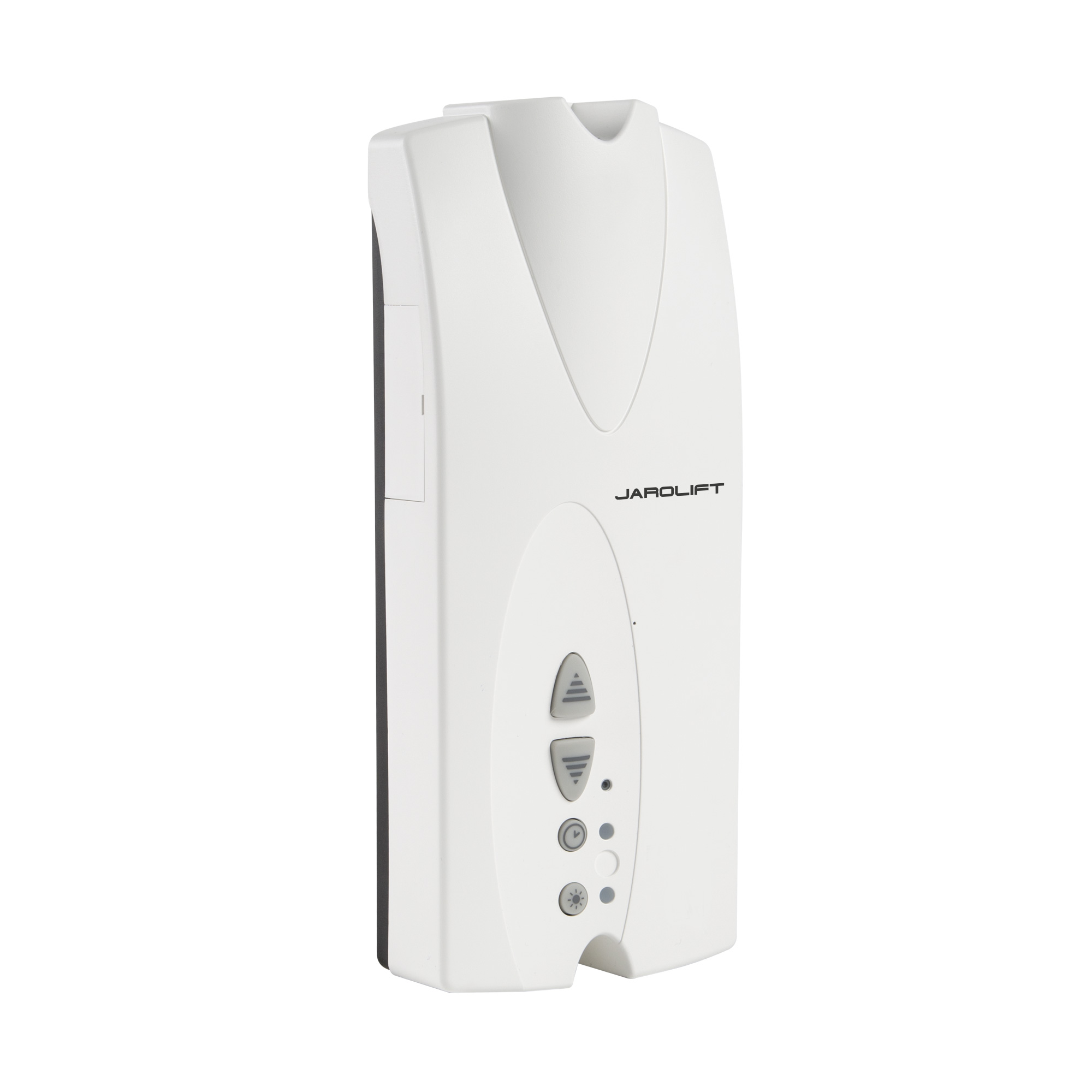 Elektrischer Gurtwickler mit Tasten für 15 und 23 mm Gurtbreite, vertikales Design