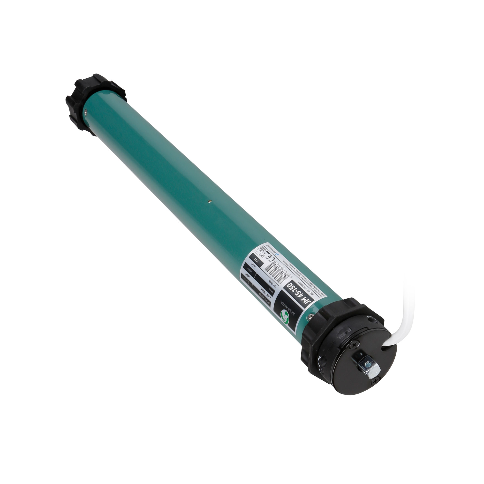 Rollladenmotor JM, zylindrische Form mit Kabelanschluss und Befestigungselementen