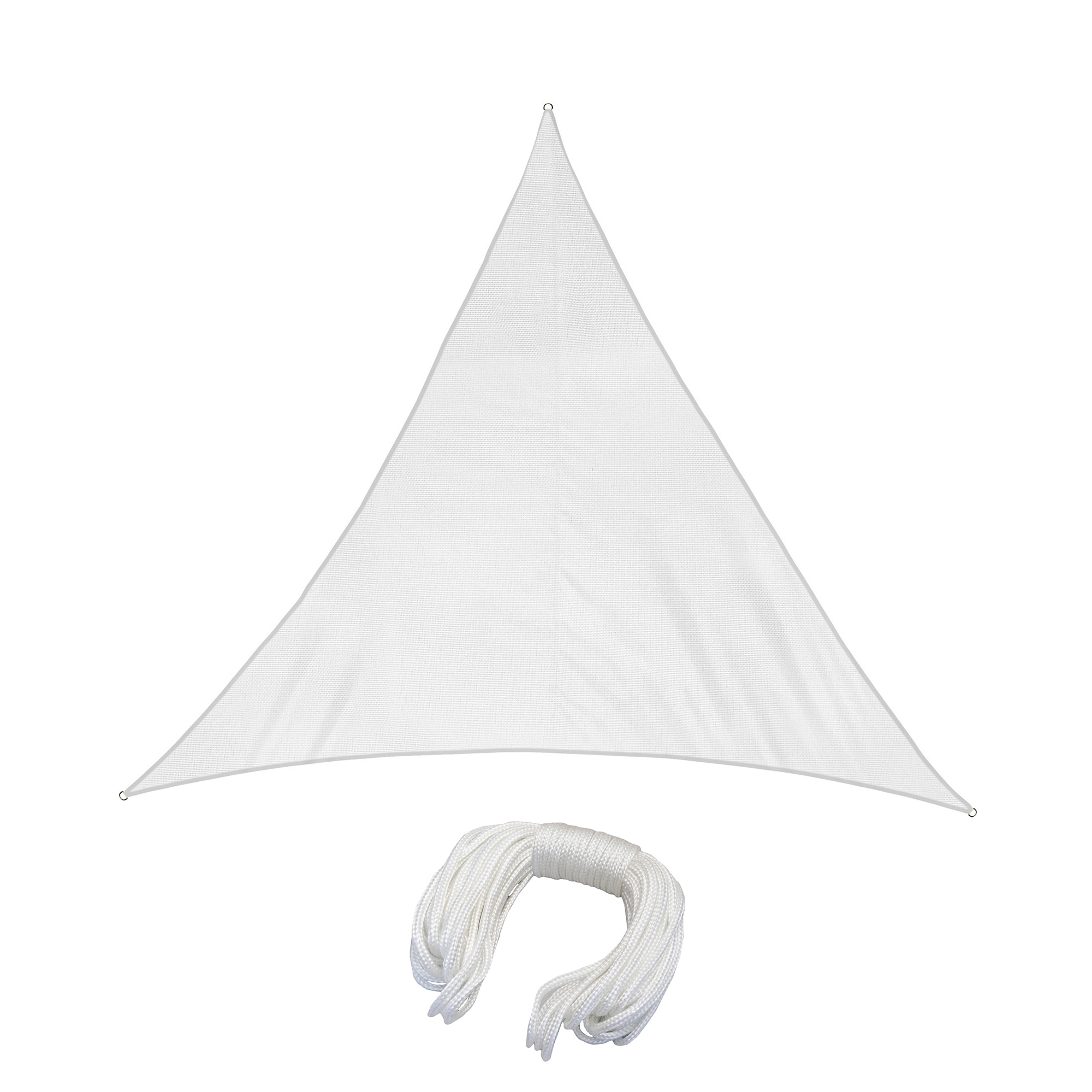 Dreieckiges Sonnensegel aus Polyester mit Seil, wasserabweisend