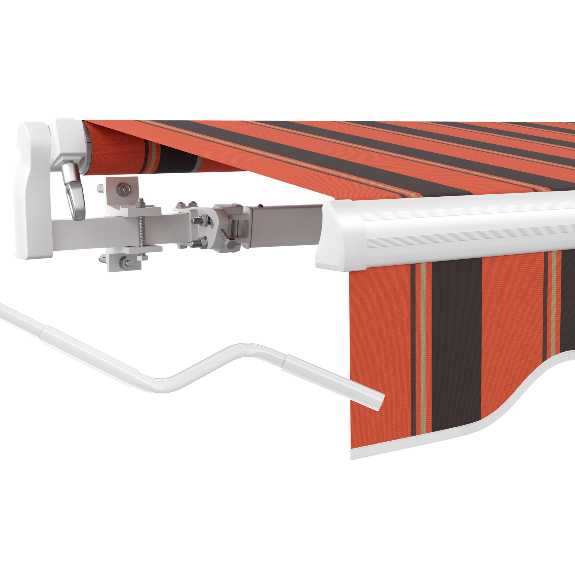 slider_image_01928fb916e573da909fba25e0a976f5 Markise mit mechanischem Auszug und gestreiftem Tuch, geeignet für Außenbereiche
