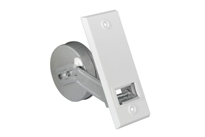 Einlass-Gurtwickler Unterputz inkl. Kunststoff-Abdeckplatte | weiß / LA: 104 mm