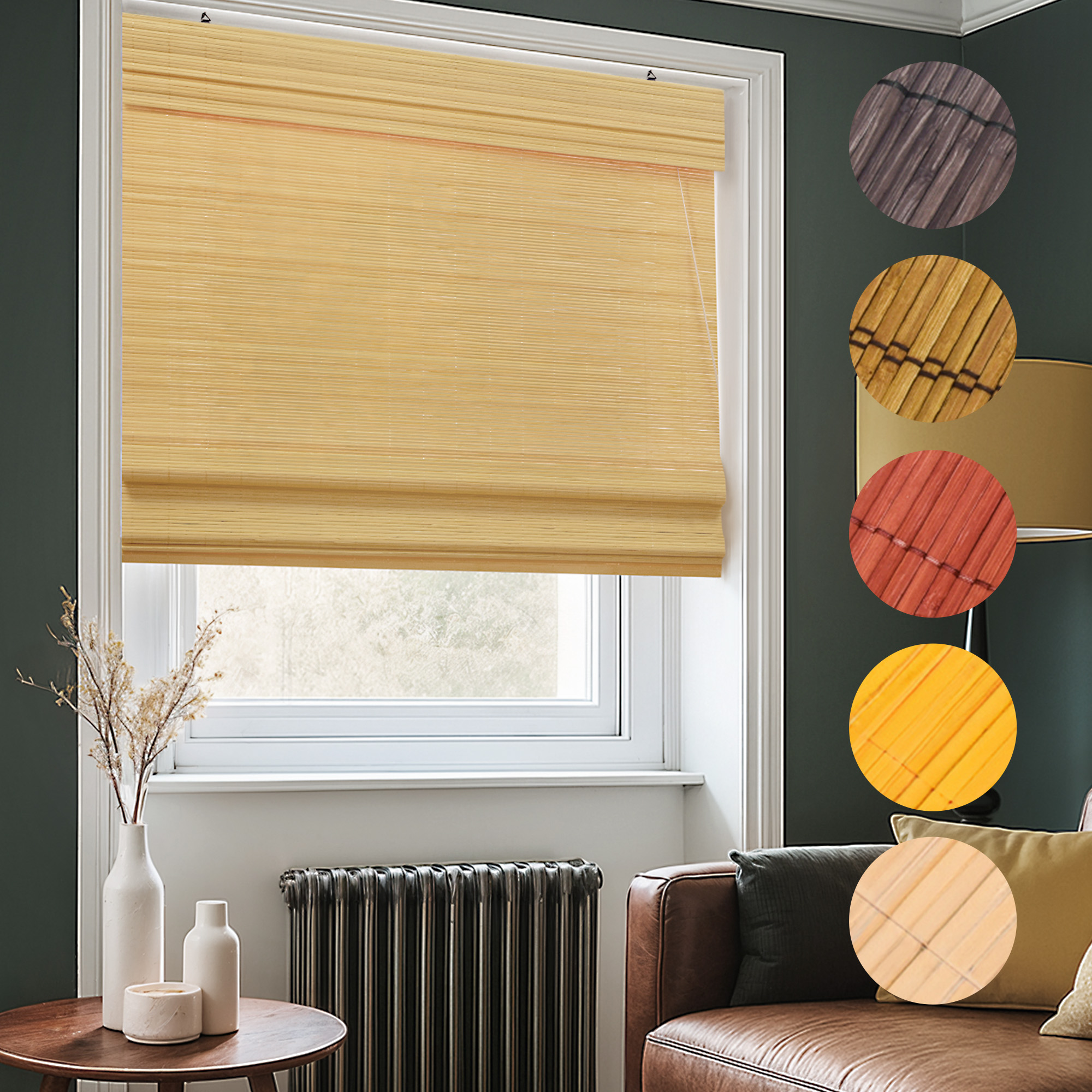 Bambusrollos » viele Farben & Größen » für Fenster & Türen