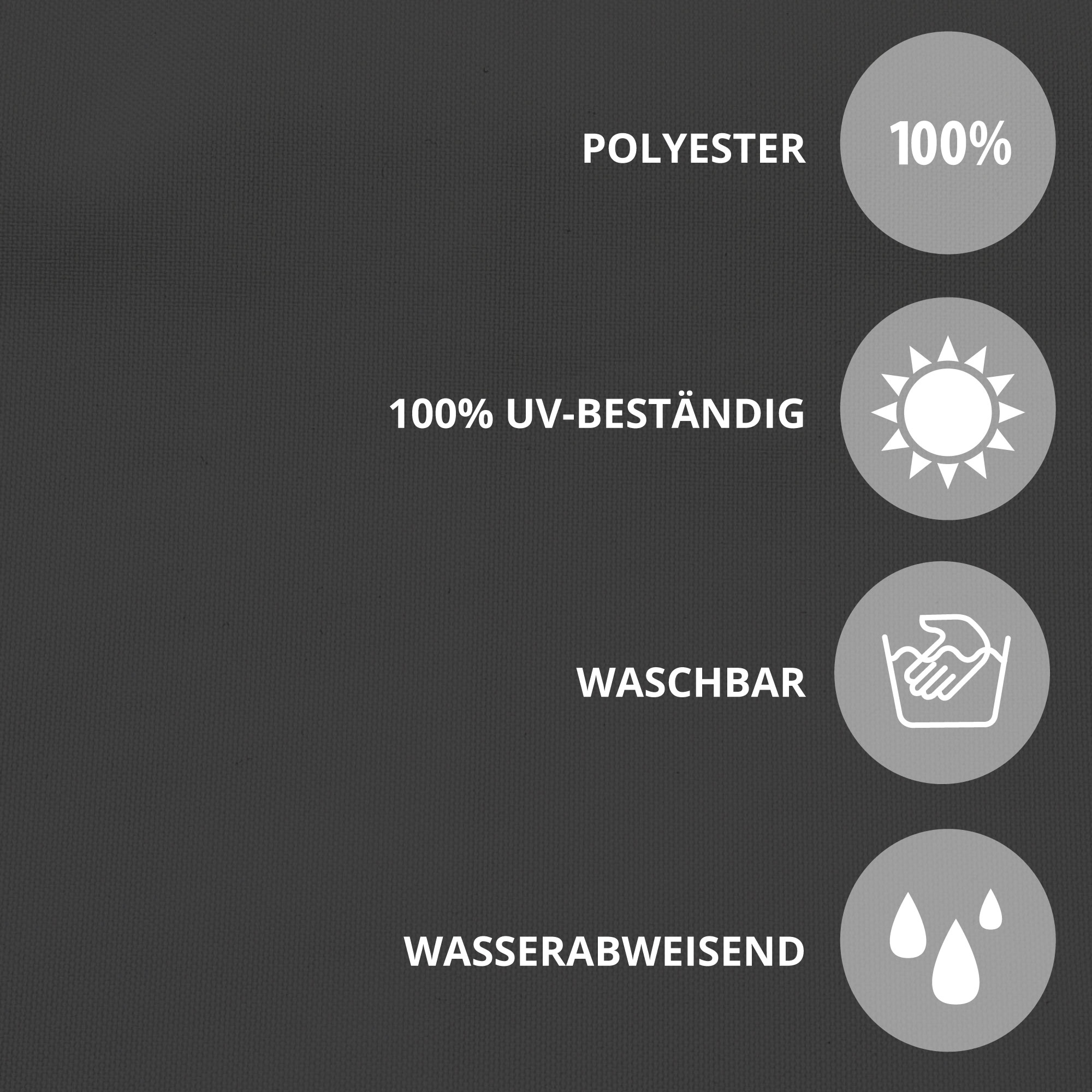 Balkonbespannung aus Polyester, UV-beständig, waschbar, wasserabweisend