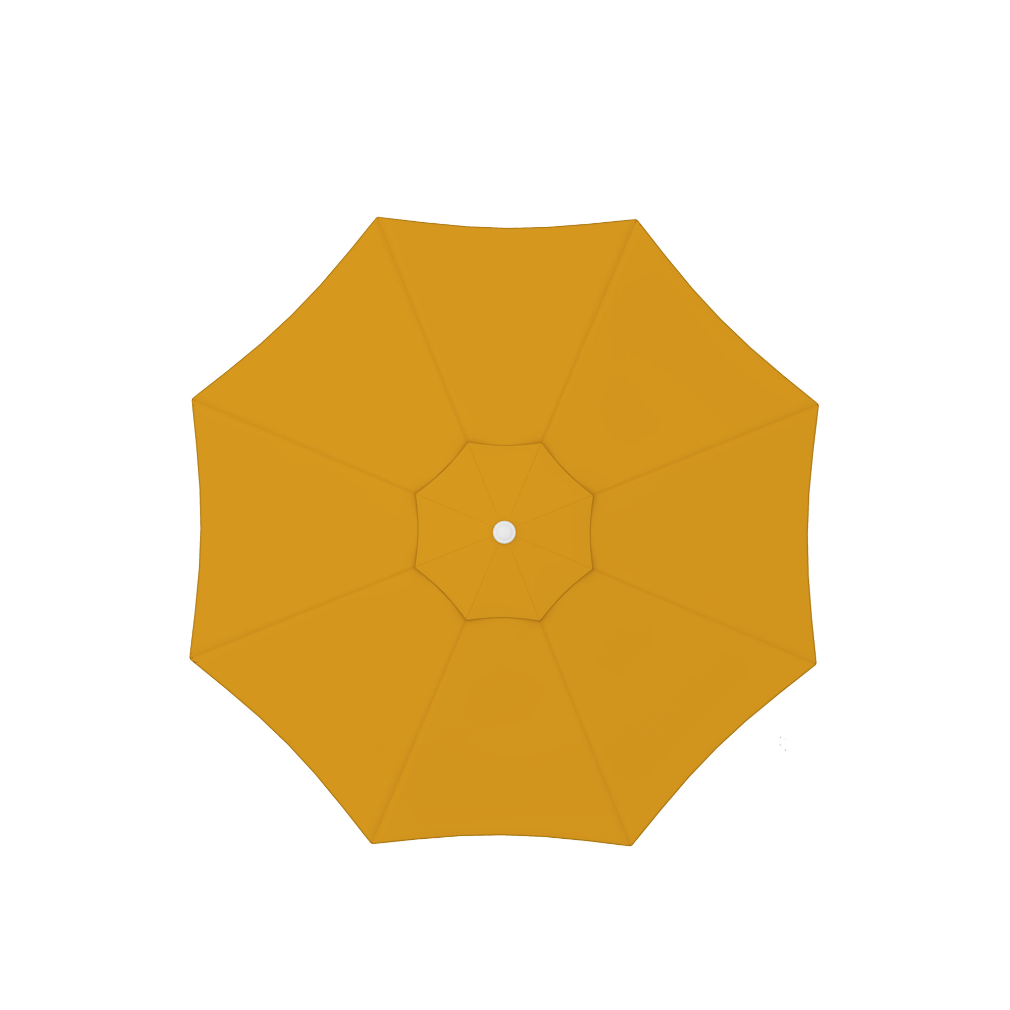 Quadratischer Sonnenschirm von oben, symmetrisches Design mit zentralem Punkt