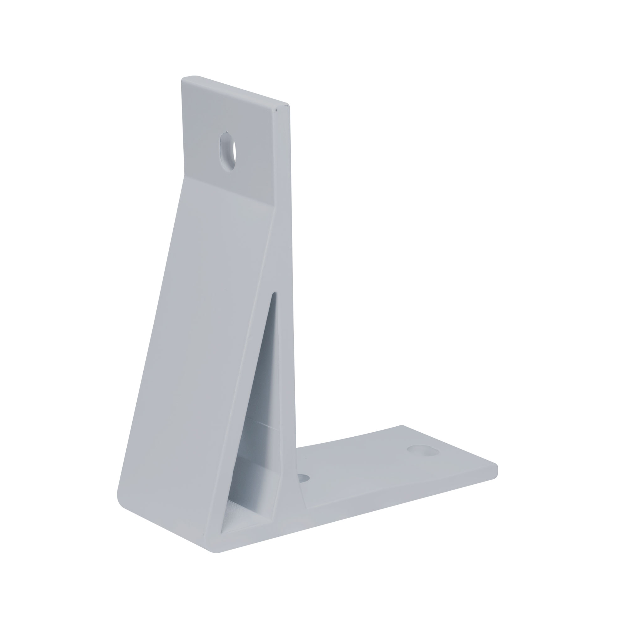 Halterung für Kassettenmarkise Aedis 2000 mit Befestigungslöchern und Winkelstruktur