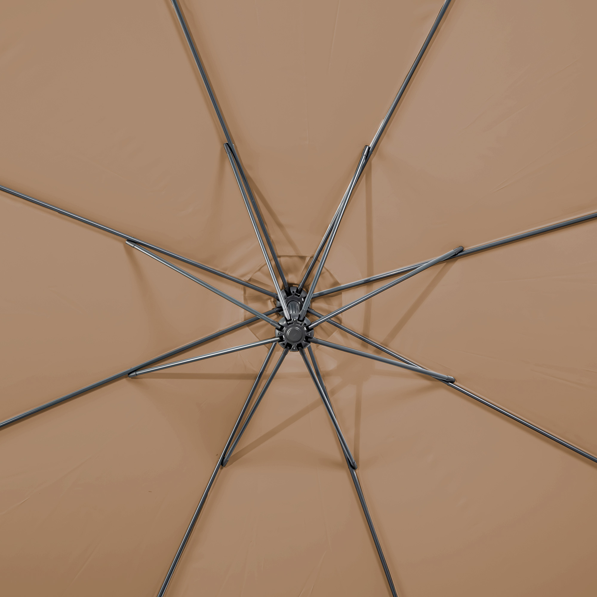 slider_image_182004cb57704320882ed5142bbd0a9d Blick auf die Strebenstruktur eines Ampelschirms von unten