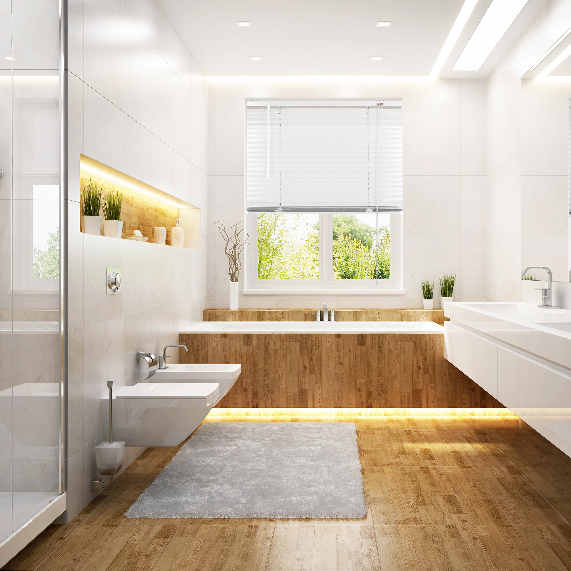 slider_image_cb7b7cb638b6452b904985f77db95bb7 Aluminium Jalousie in modernem Badezimmer, montiert an Fenstern, reguliert Lichteinfall