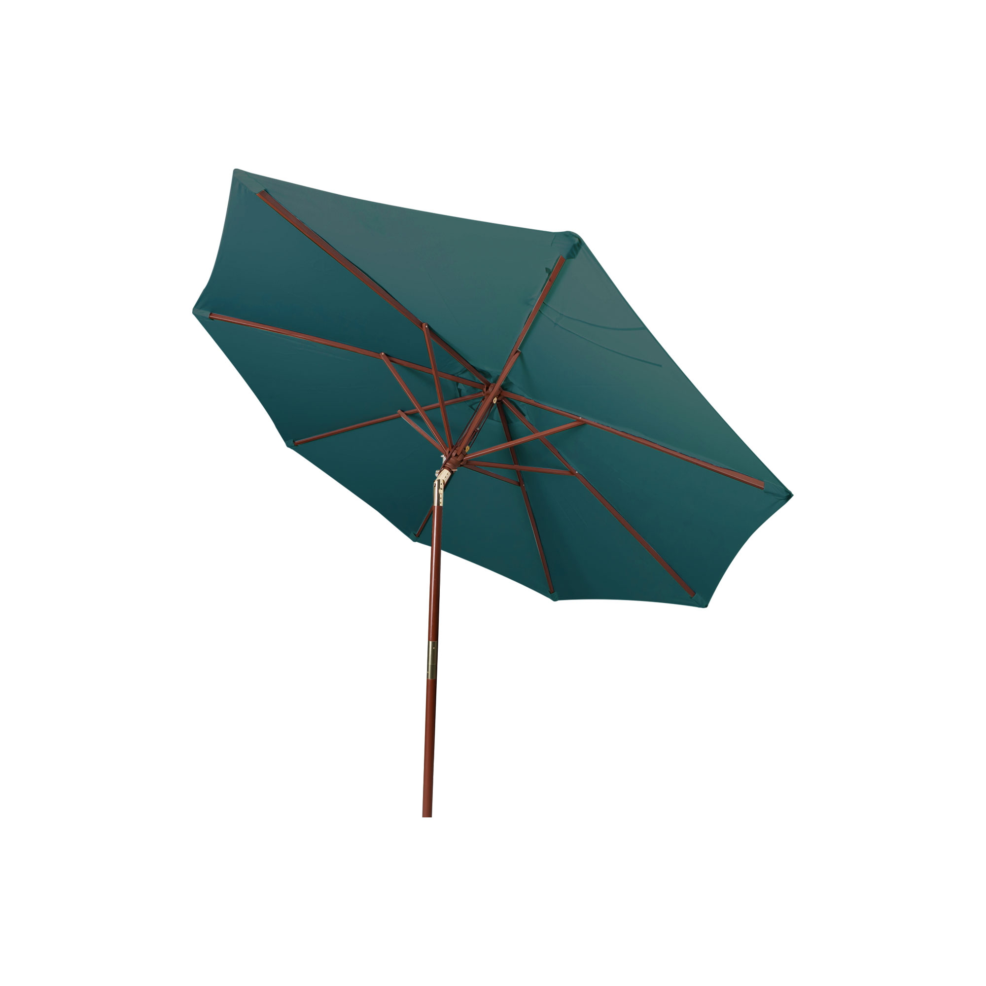 slider_image_0167815d91ad4b47b3e03fd206e2dfd3 Knickbarer Holz-Sonnenschirm mit Streben und zentralem Mast für Schatten im Freien