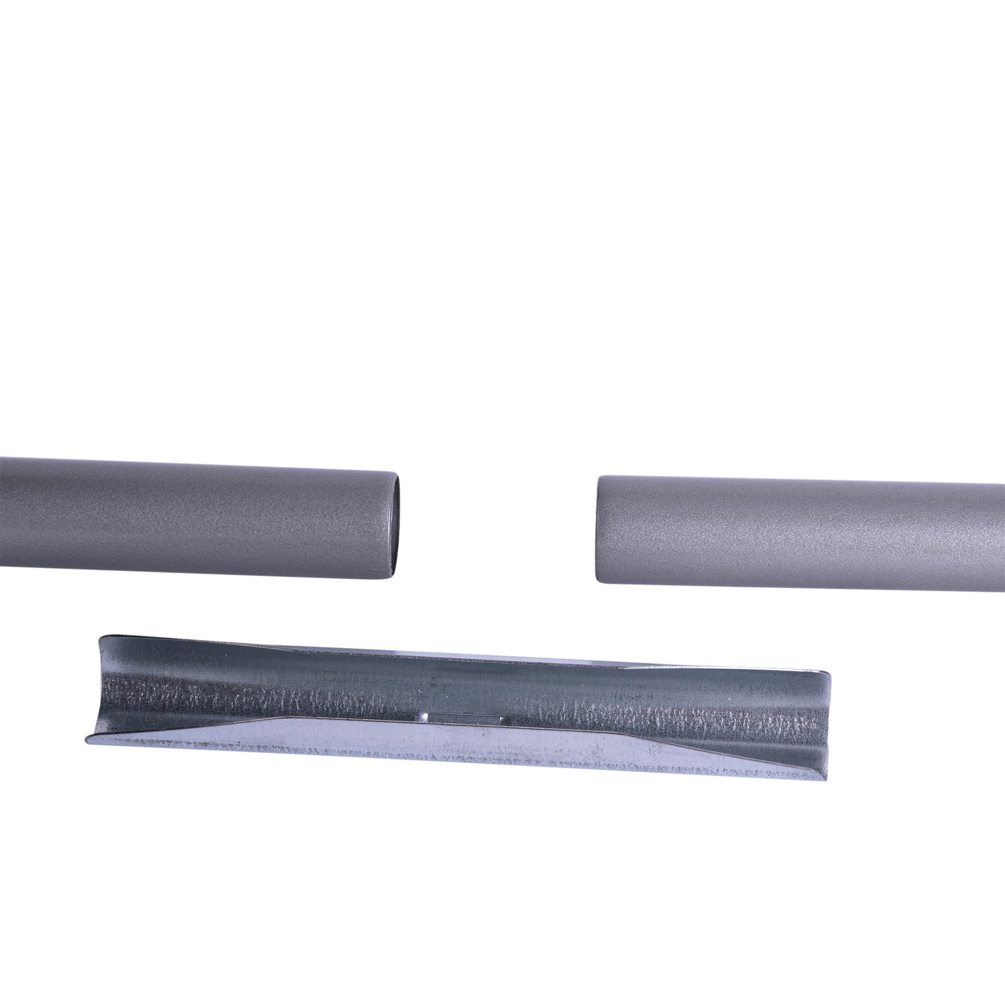 Verbinder für Gardinenstange, bestehend aus zwei Röhren und einem Verbindungsstück