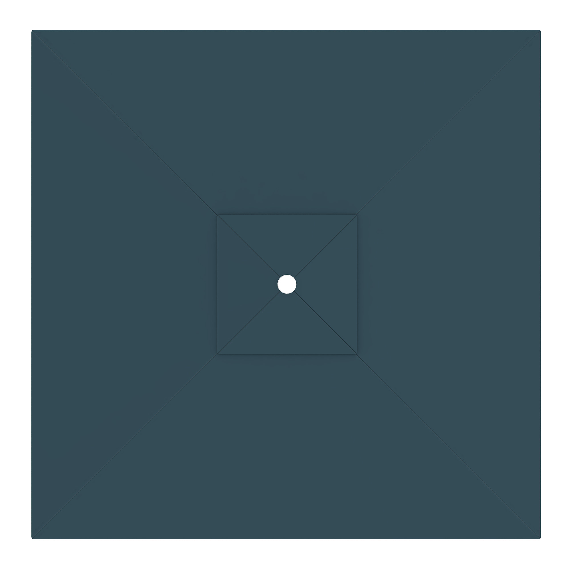 Quadratische Bespannung für Sonnenschirm mit zentraler Öffnung