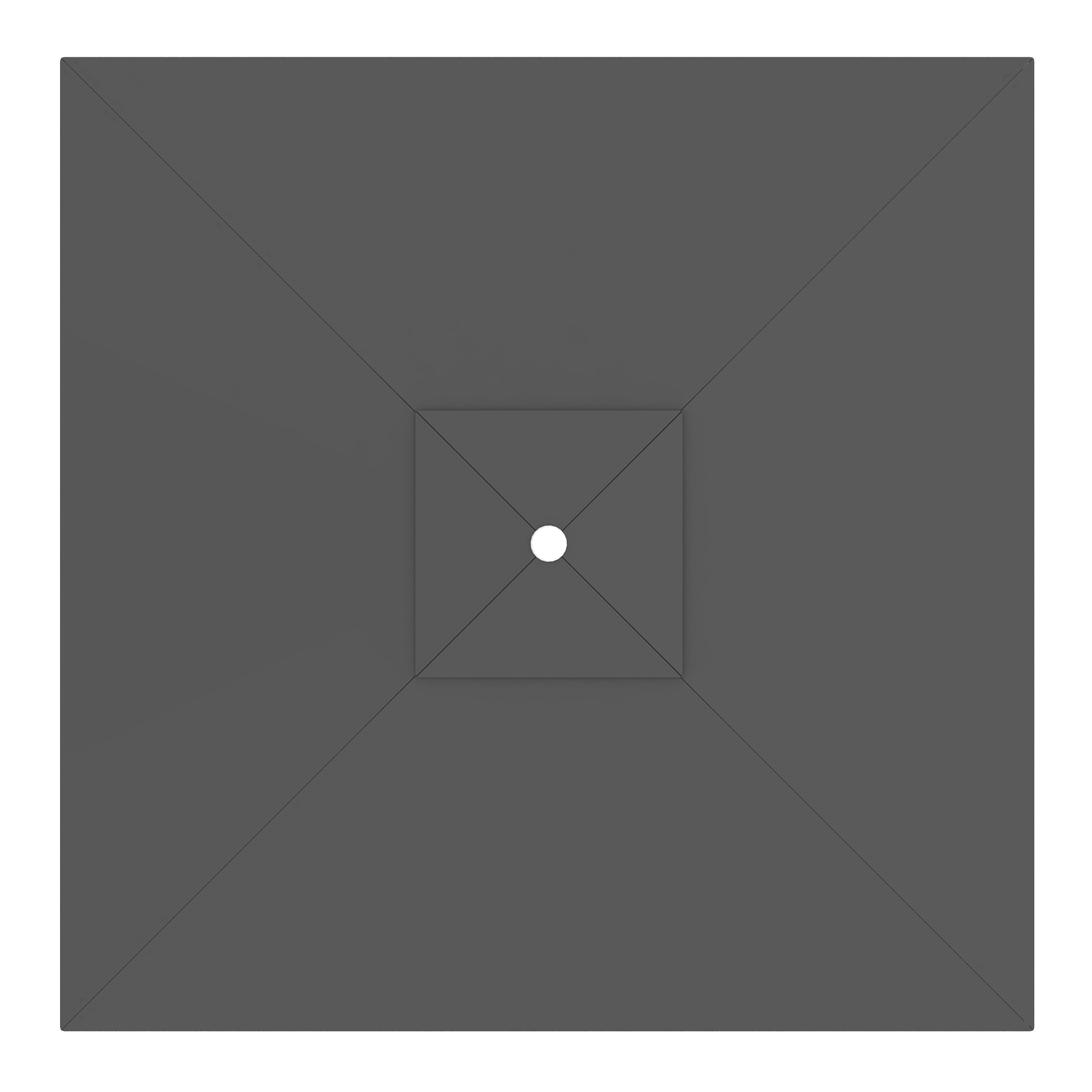 Quadratische Bespannung für Sonnenschirm mit zentraler Öffnung