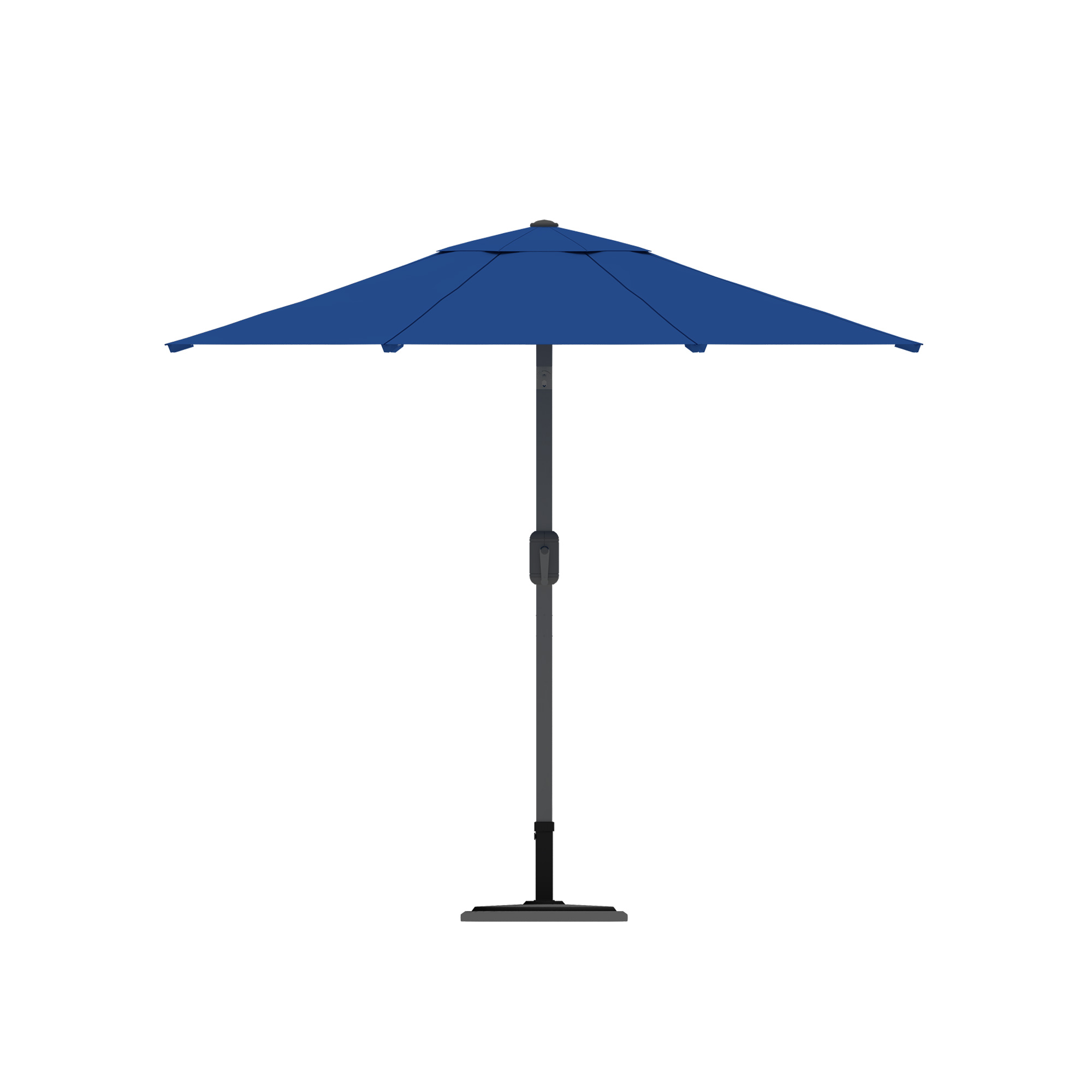 slider_image_484aaeee135e41c6977861434feac908 Moderner Sonnenschirm mit zentralem Mast und Kurbelmechanismus