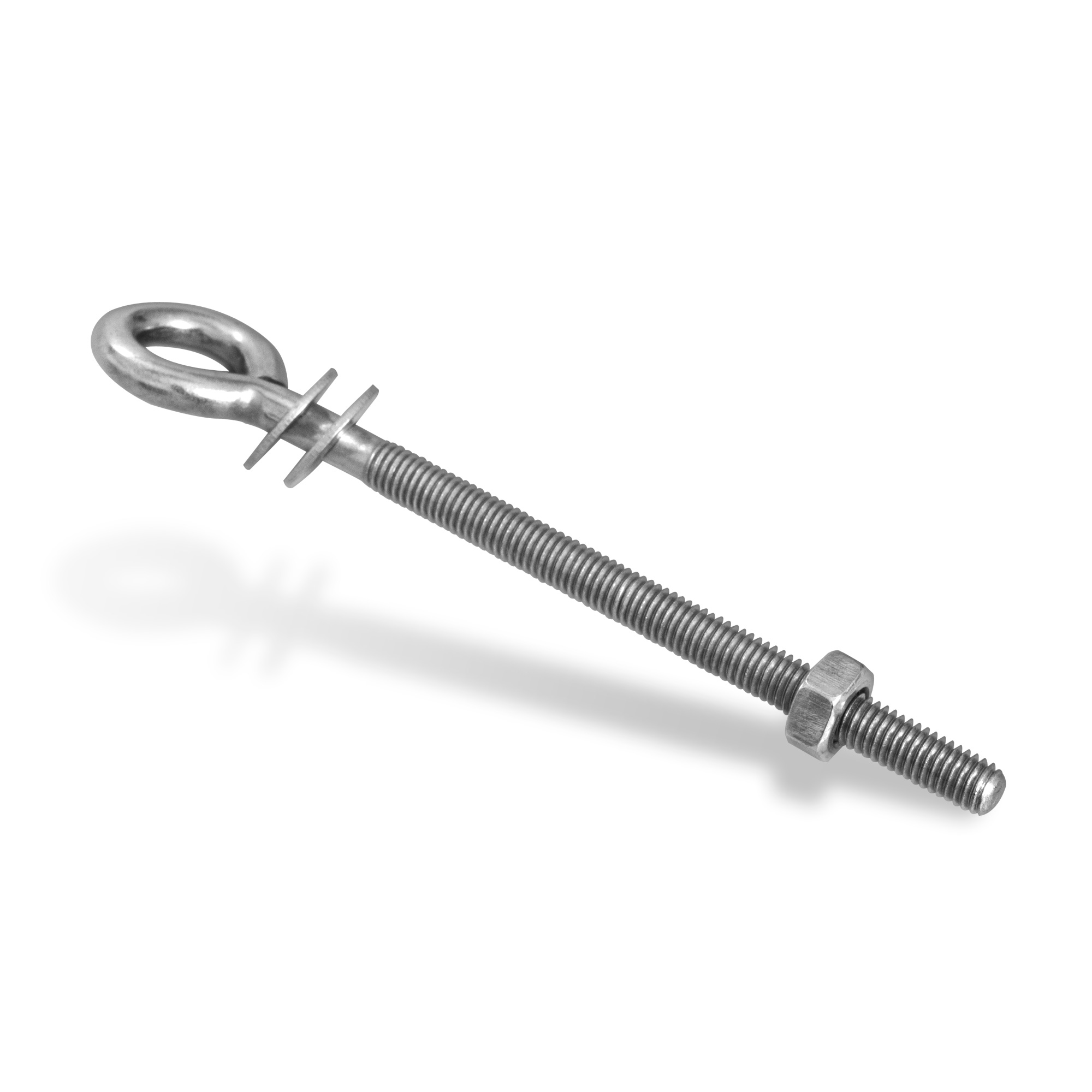 Ringschraube mit Gewinde und Mutter für Alumasten, verzinkt